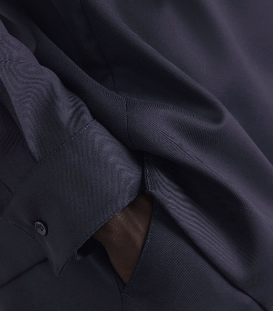 Paul & Shark Mens Virgin Wool Overshirt Blue Image 3