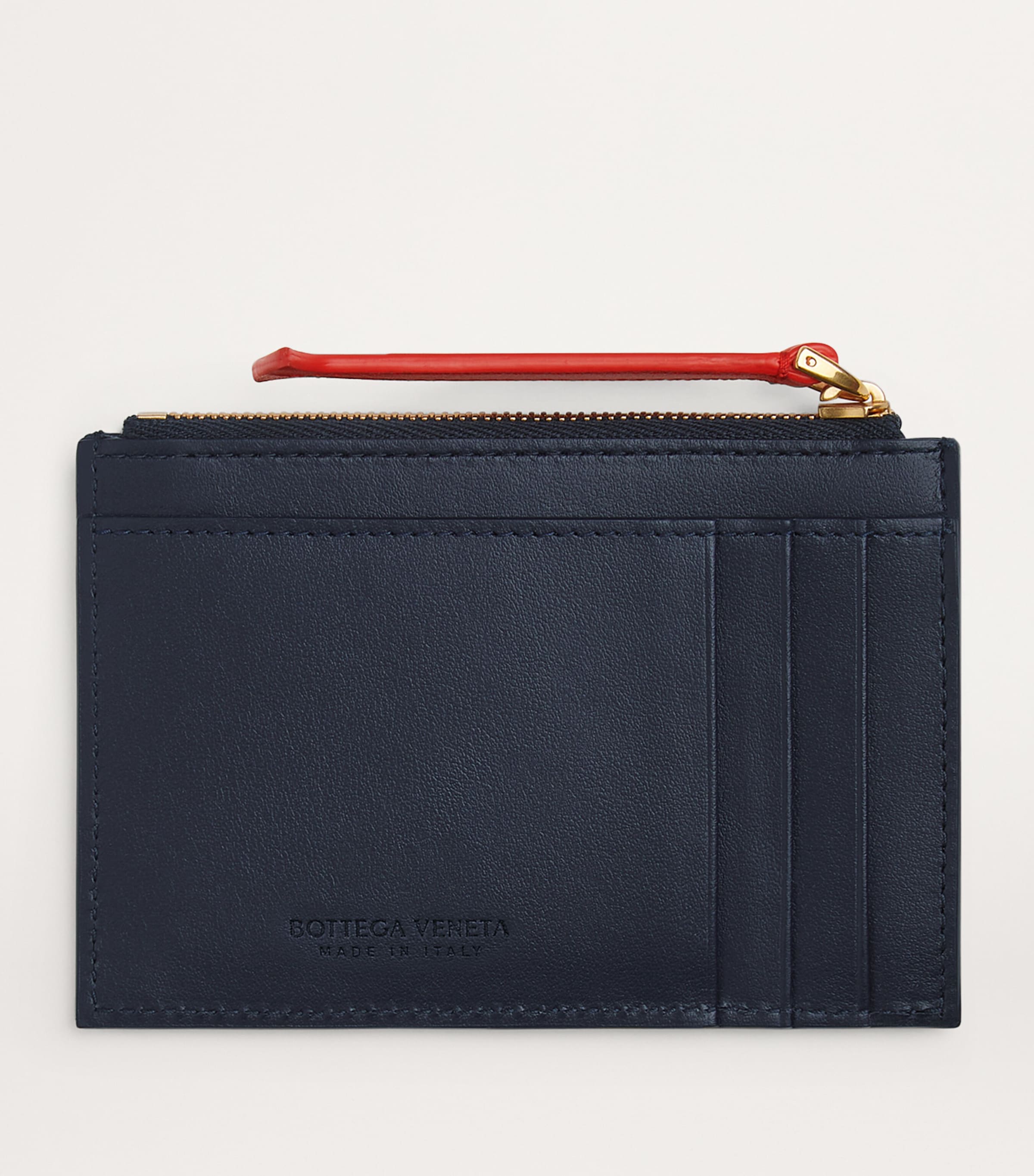 Bottega Veneta Leather Intrecciato Zip-Up Card Holder