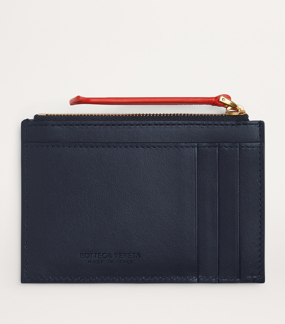 Bottega Veneta Leather Intrecciato Zip-Up Card Holder Image 2