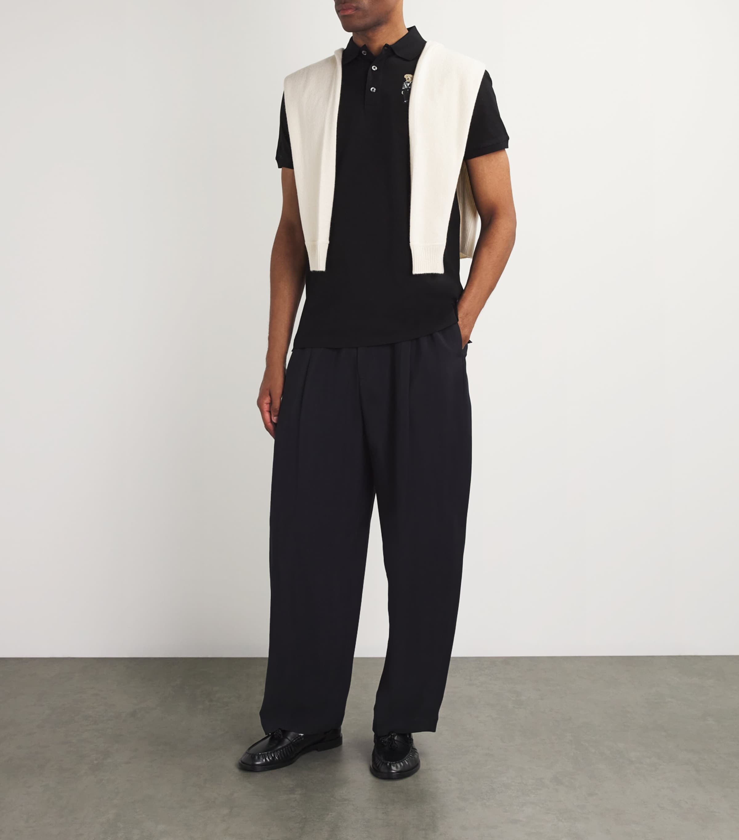 Polo Bear Polo Shirt BLACK Image 2