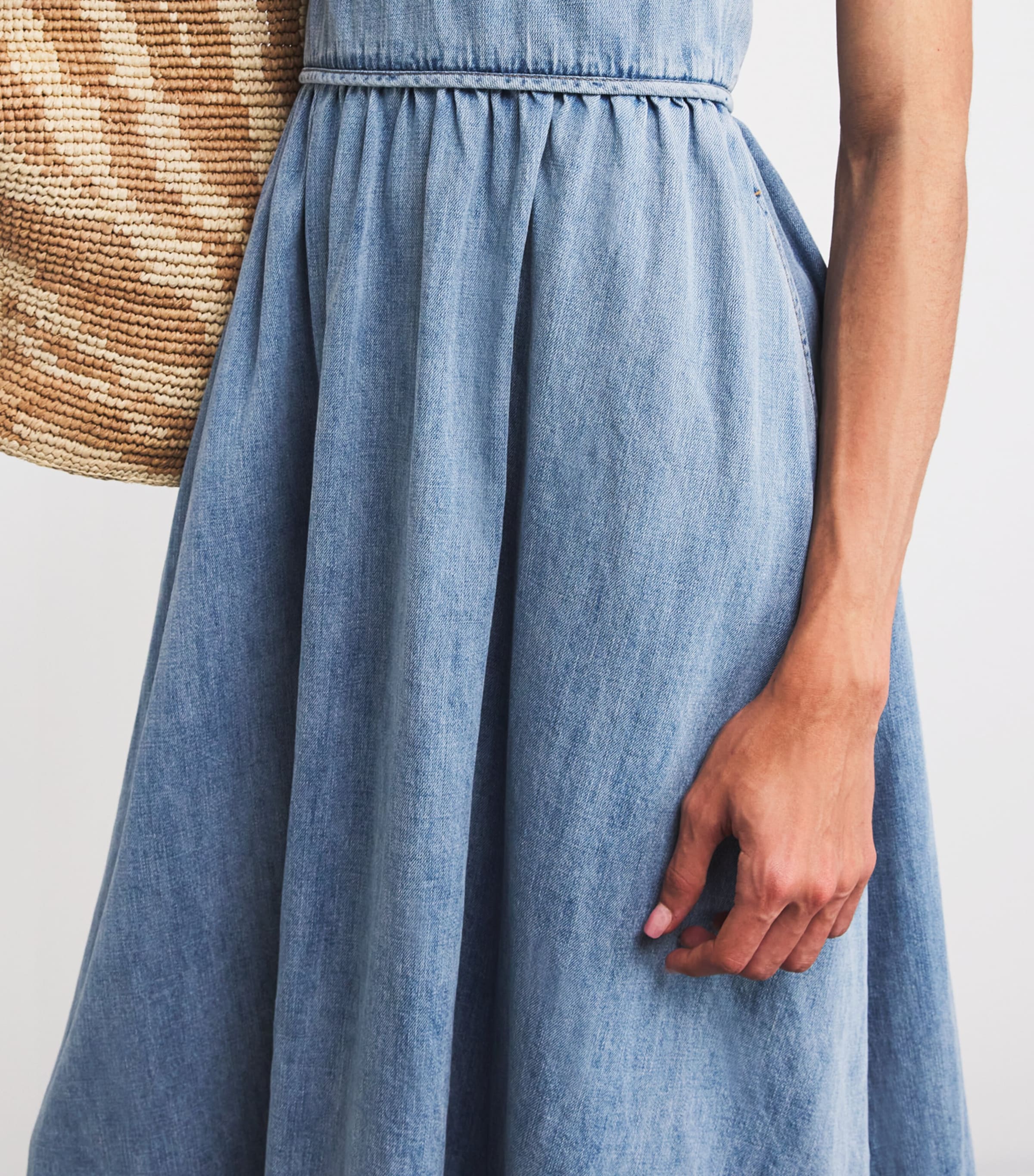 Denim Wanderlust Midi Dress SKYLARKSKYLK Image 4