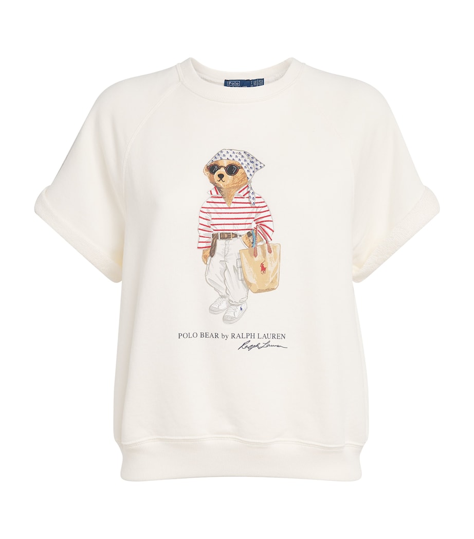 Polo Ralph Lauren Womens Cotton-Blend French Terry T-Shirt Warm White Image 1