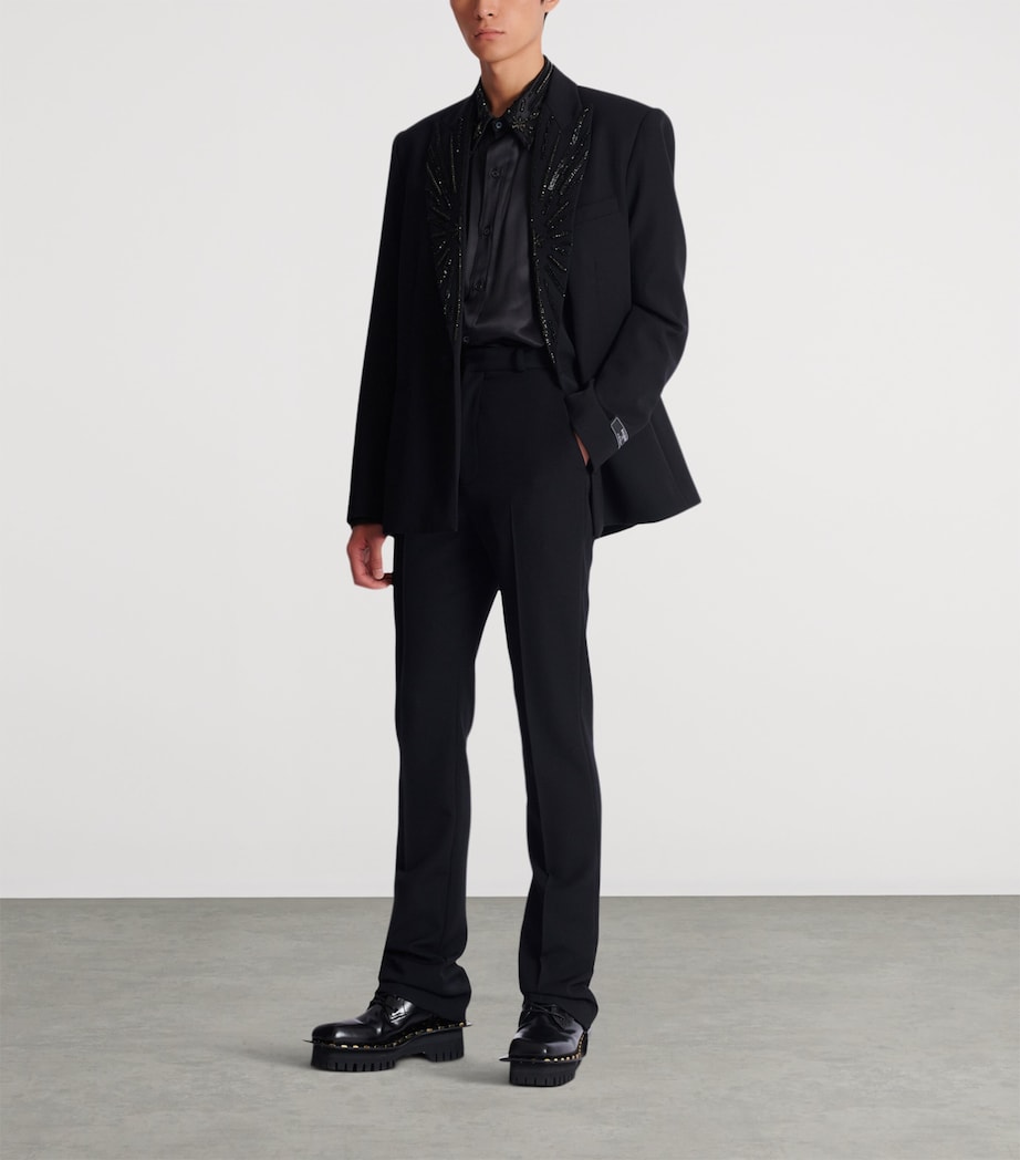 Satin Embellished Shirt EAP NOIR/NOIR Image 3