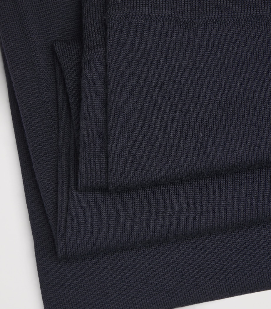 Merino Wool Wide-Leg Trousers 6437 NIGHT SKY Image 5