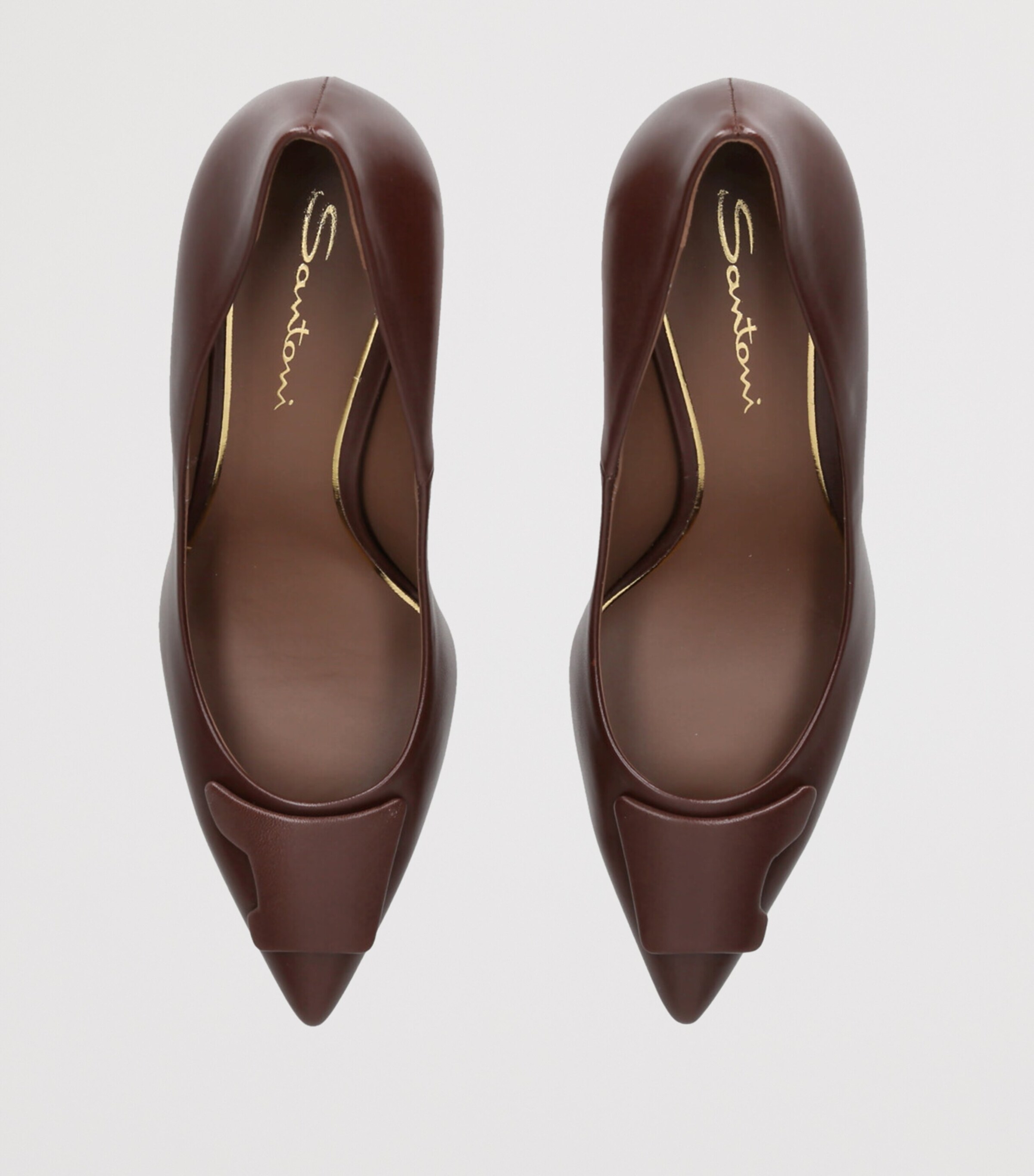 Leather Sibille Pumps 85 BROWN Image 4