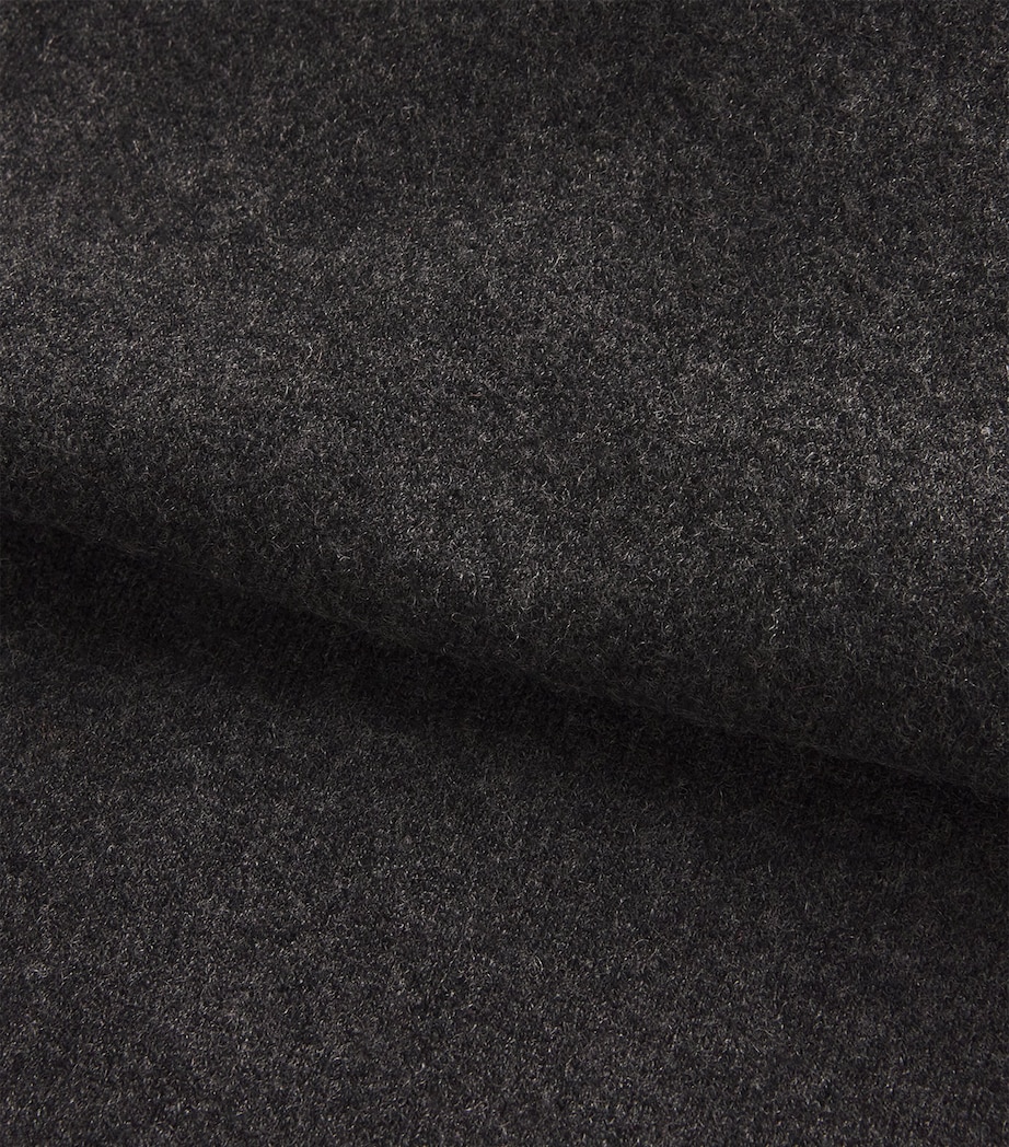 FRAME Womens Cashmere-Blend Travel Trousers Charcoal Heather Image 5