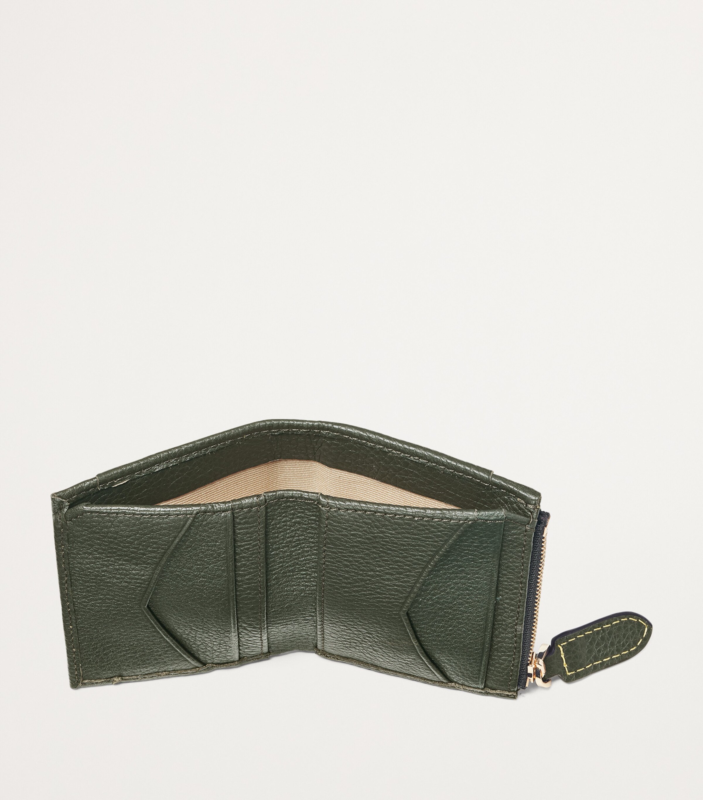 Aspinal Of London Leather Hudson Coin and Card Holder Green Image 4