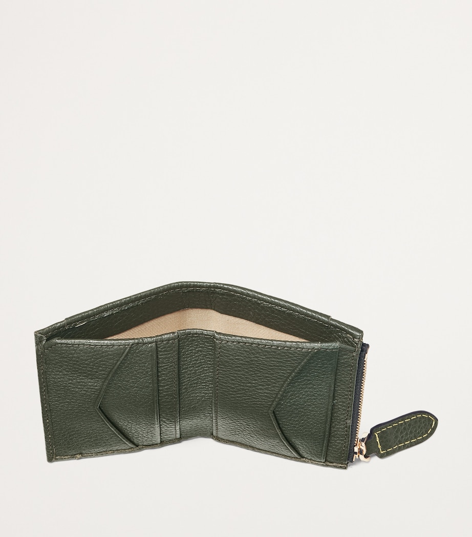 Aspinal Of London Leather Hudson Coin and Card Holder Green Image 4