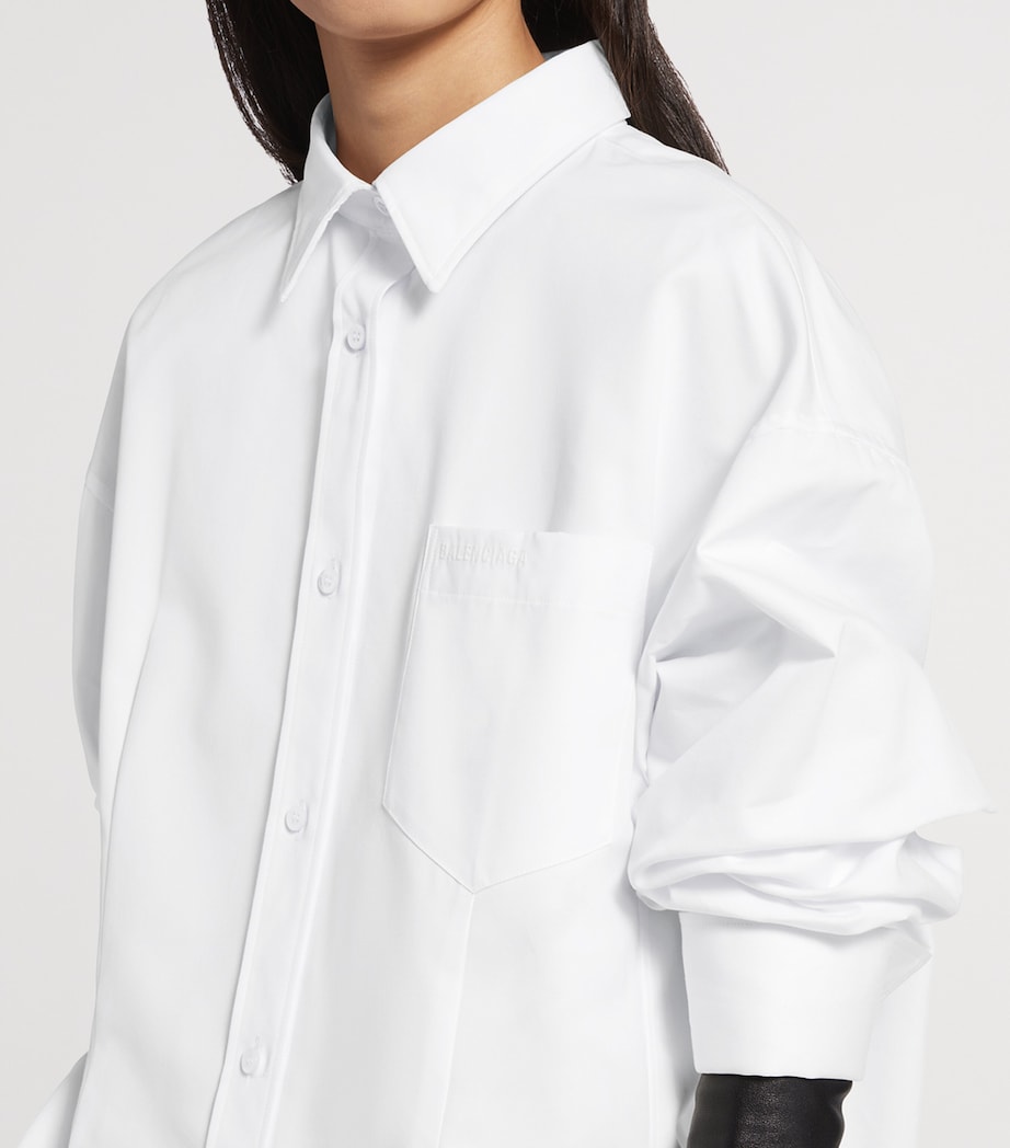 Balenciaga Womens Cotton-Silk Oversized Shirt Image 6