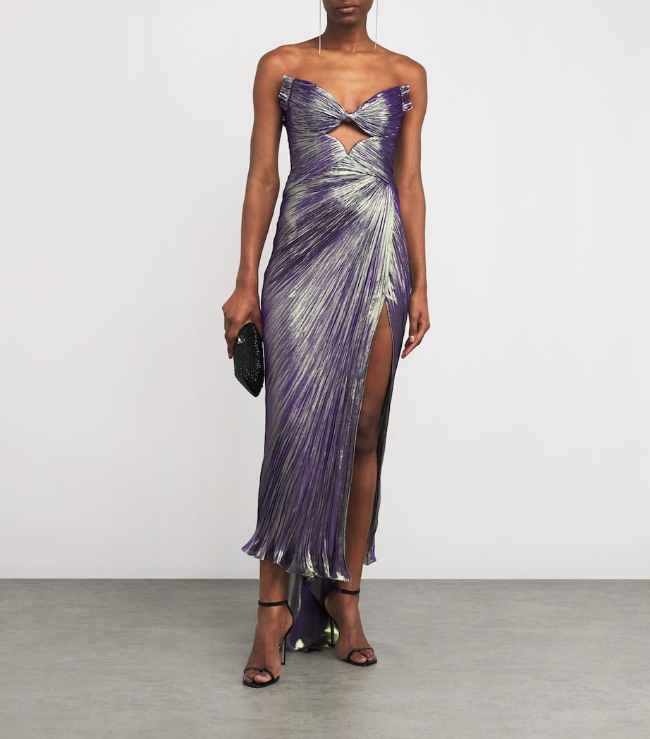 Maria Lucia Hohan Womens Strapless Aza Gown Peridot Image 2