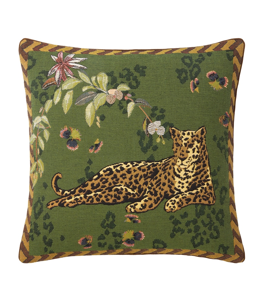 Yves Delorme Orchidia Square Cushion Cover (45cm x 45cm) Kaki Image 1
