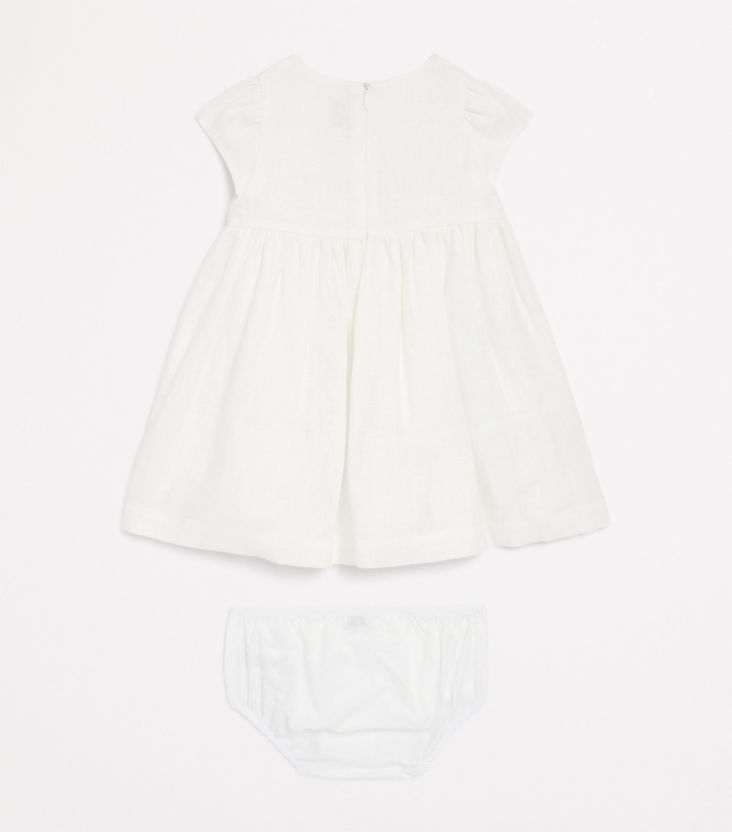 Il Gufo Embroidered Dress and Bloomers Set (6-18 Months) White Image 2