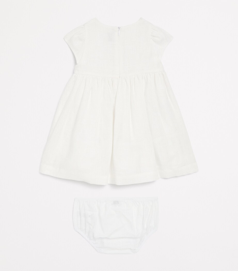 Il Gufo Embroidered Dress and Bloomers Set (6-18 Months) White Image 2