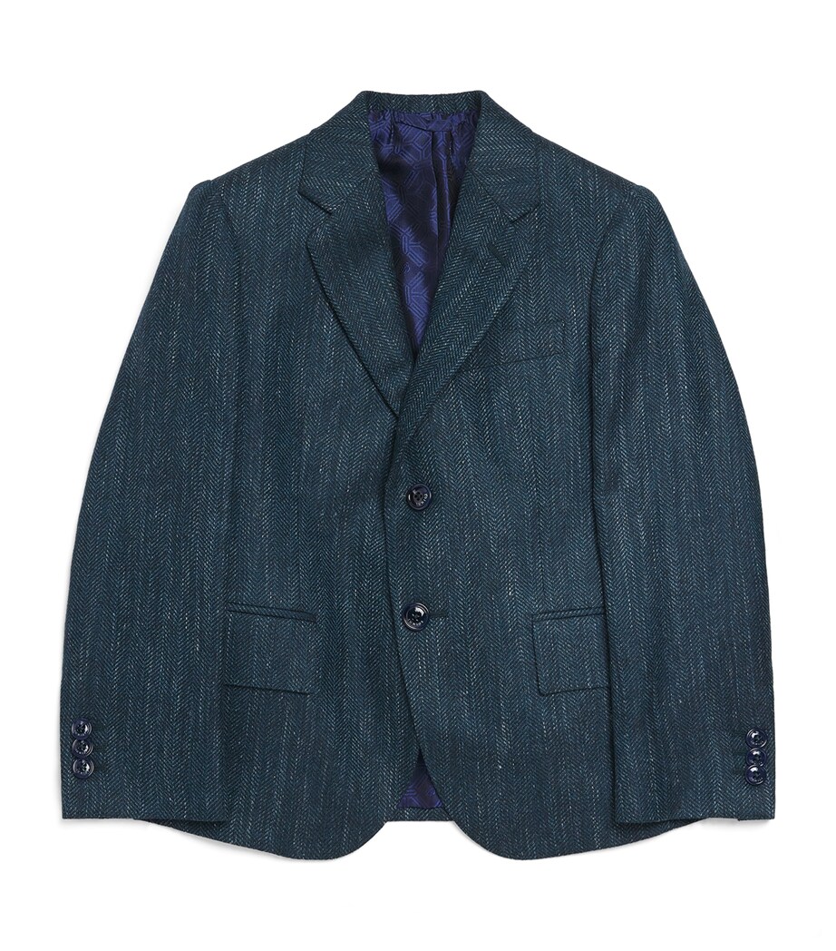 Stefano Ricci Kids Wool-Blend Blazer (6-16 Years) Green Image 1