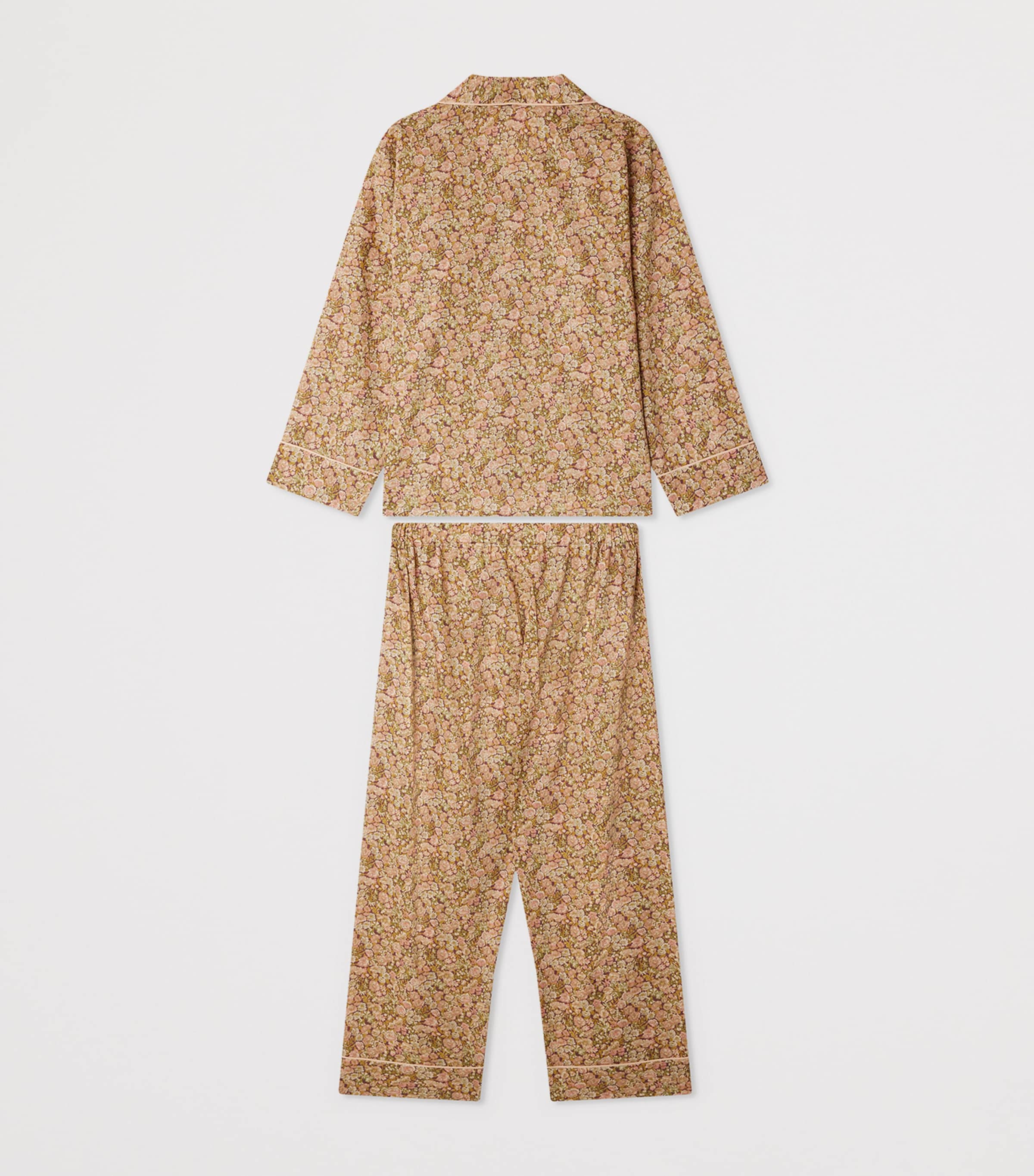 Organic Cotton Liberty Print Dormeur Pyjama Set (10-14 Years) FL ROSE CAMELIA Image 2