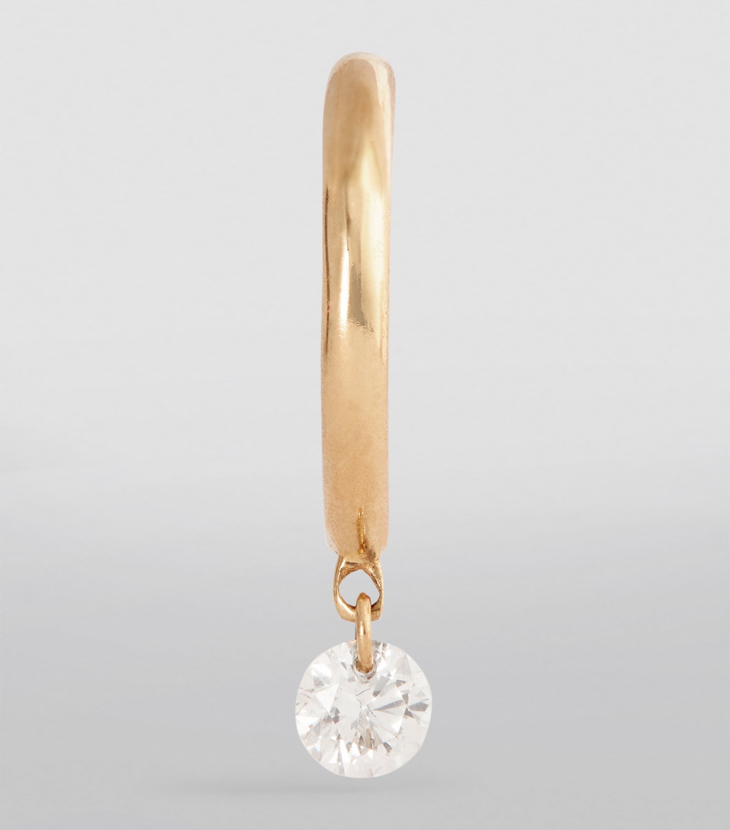 Yellow Gold and Diamond Danaé Single Huggie Earring GOLD Image 2