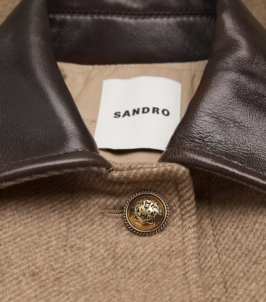 Wool-Blend Collared Coat CARAMEL Image 5