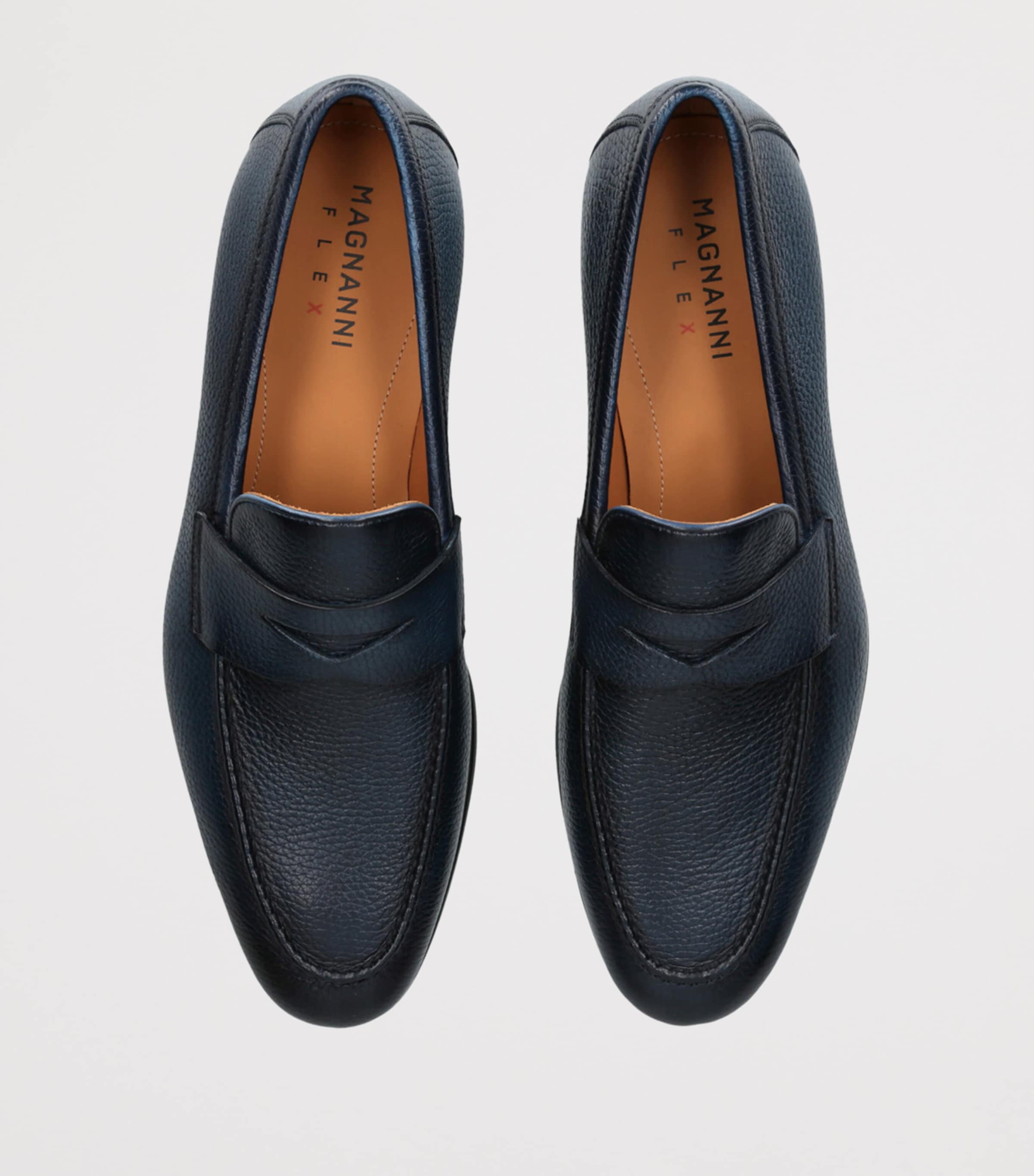 Magnanni Leather Diezma II Loafers Navy Image 4