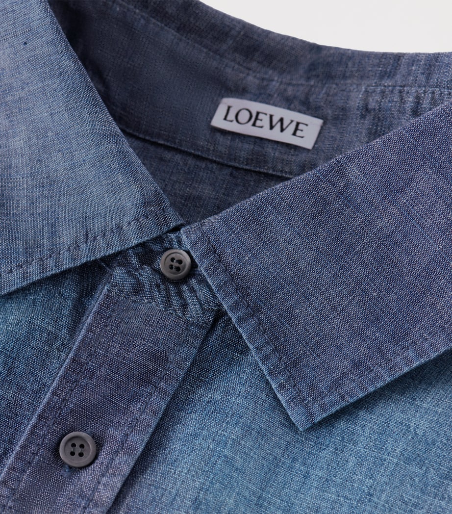 Cotton Chambray Shirt WASHED BLUE Image 6