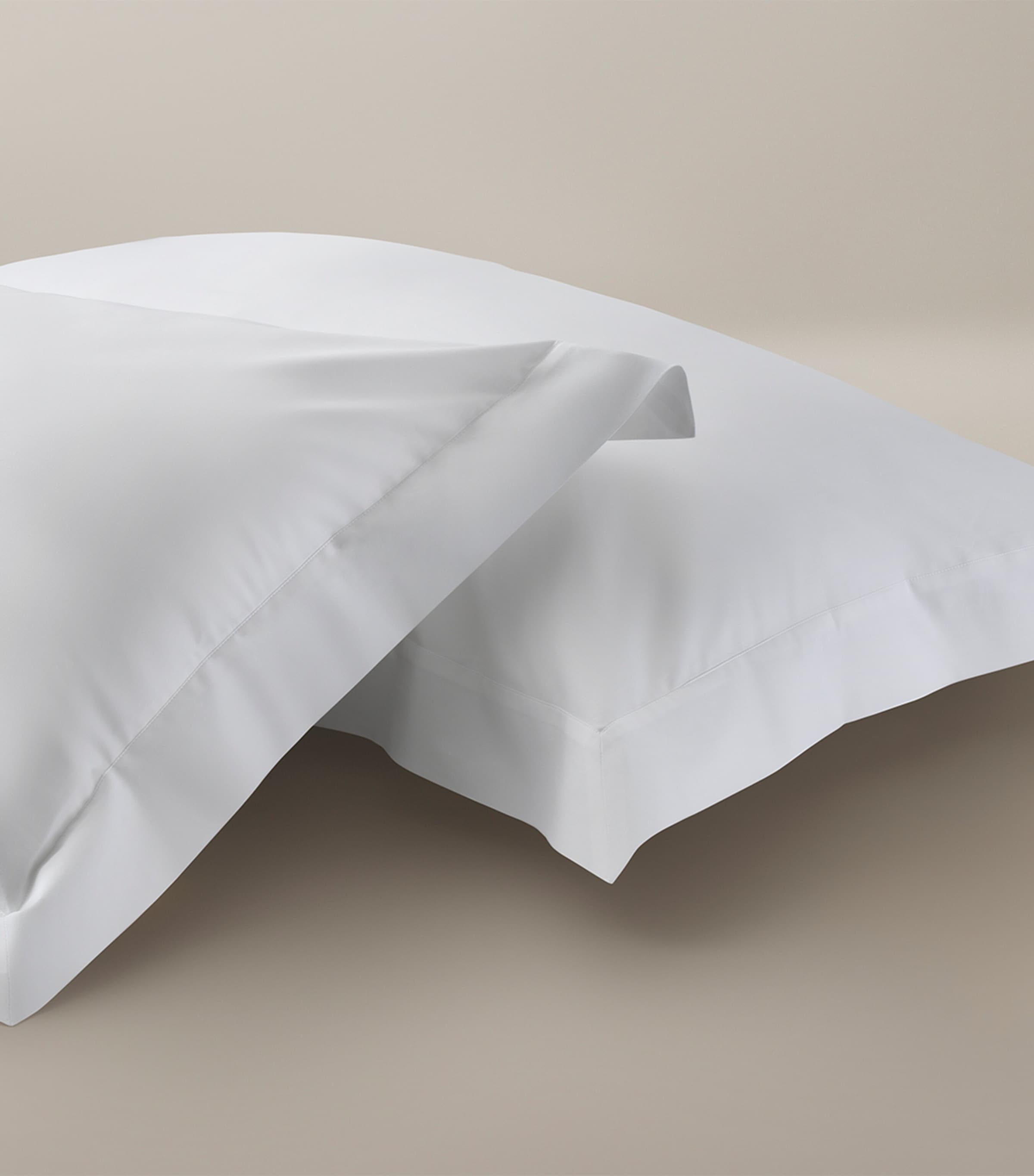 Cotton Percale The Drift Oxford Pillowcase (50cm x 75cm) WHITE Image 2