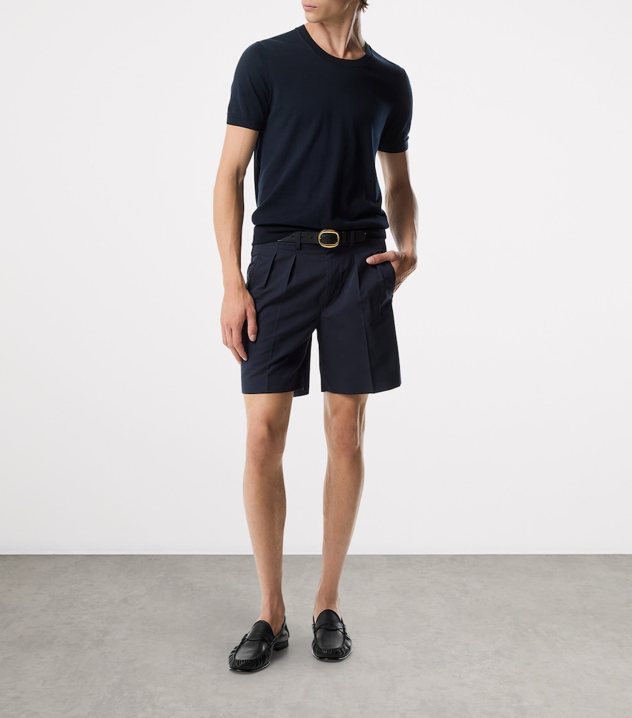 Cotton-Silk Tailored Shorts HB825 Image 2