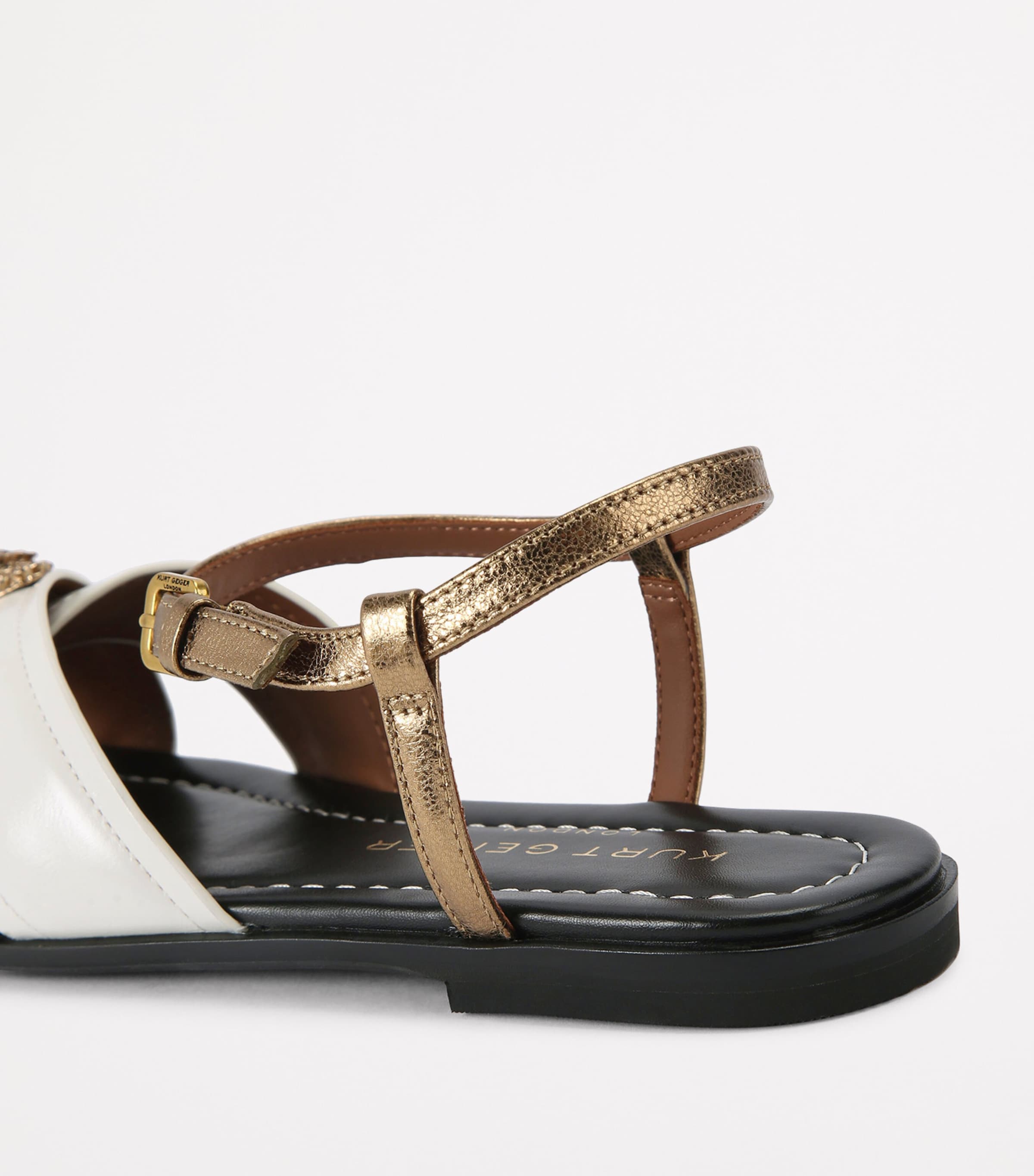 Kurt Geiger London Leather Orson Sandals Bone/comb Image 2