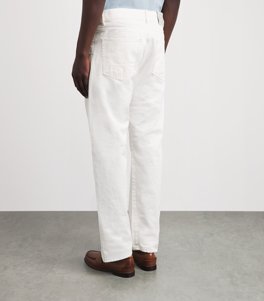 C.P. Company Mens Mid-Rise Straight Jeans Gauze White Image 5