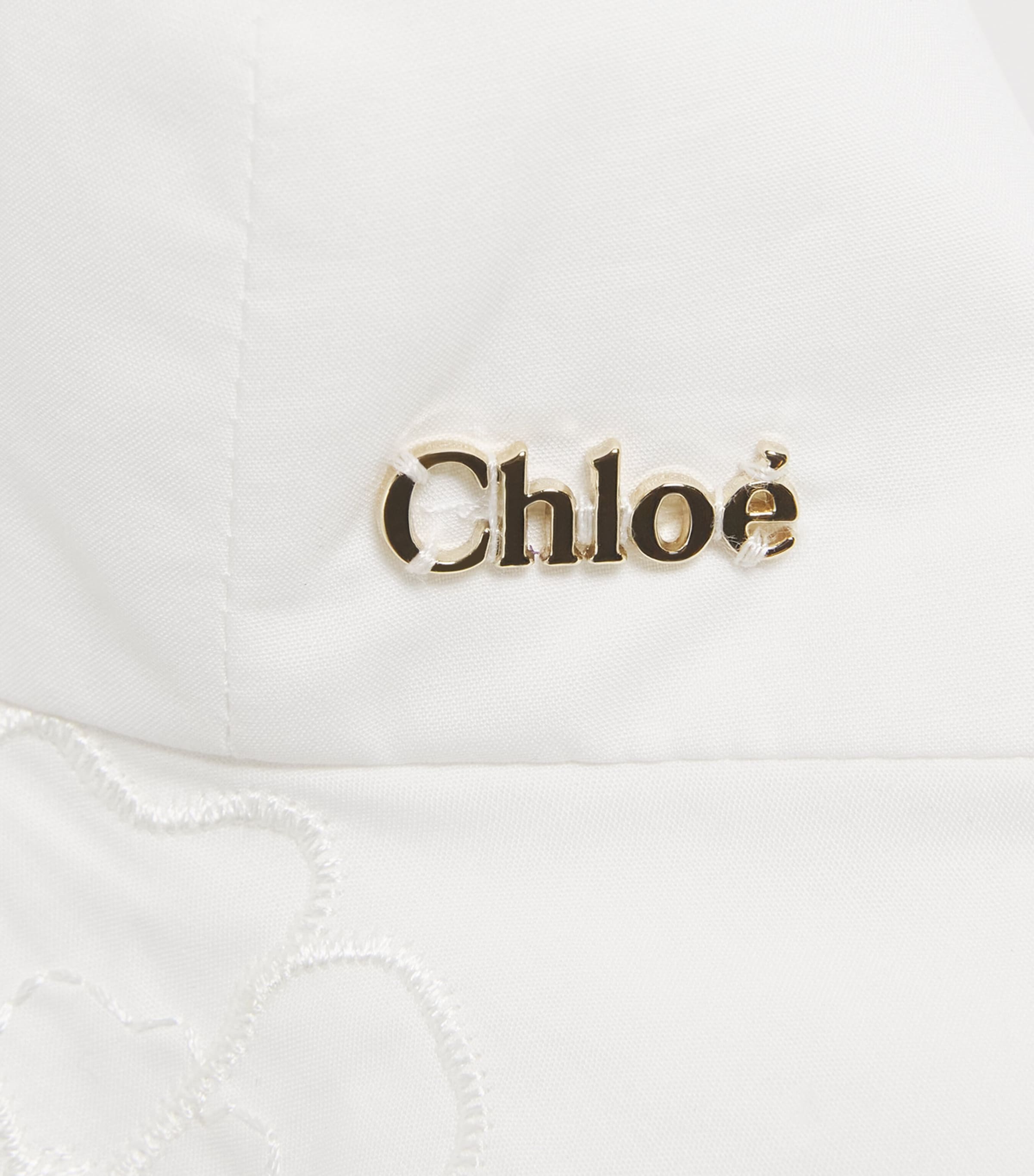 Chloé Kids Cotton Embellished Bucket Hat Image 3