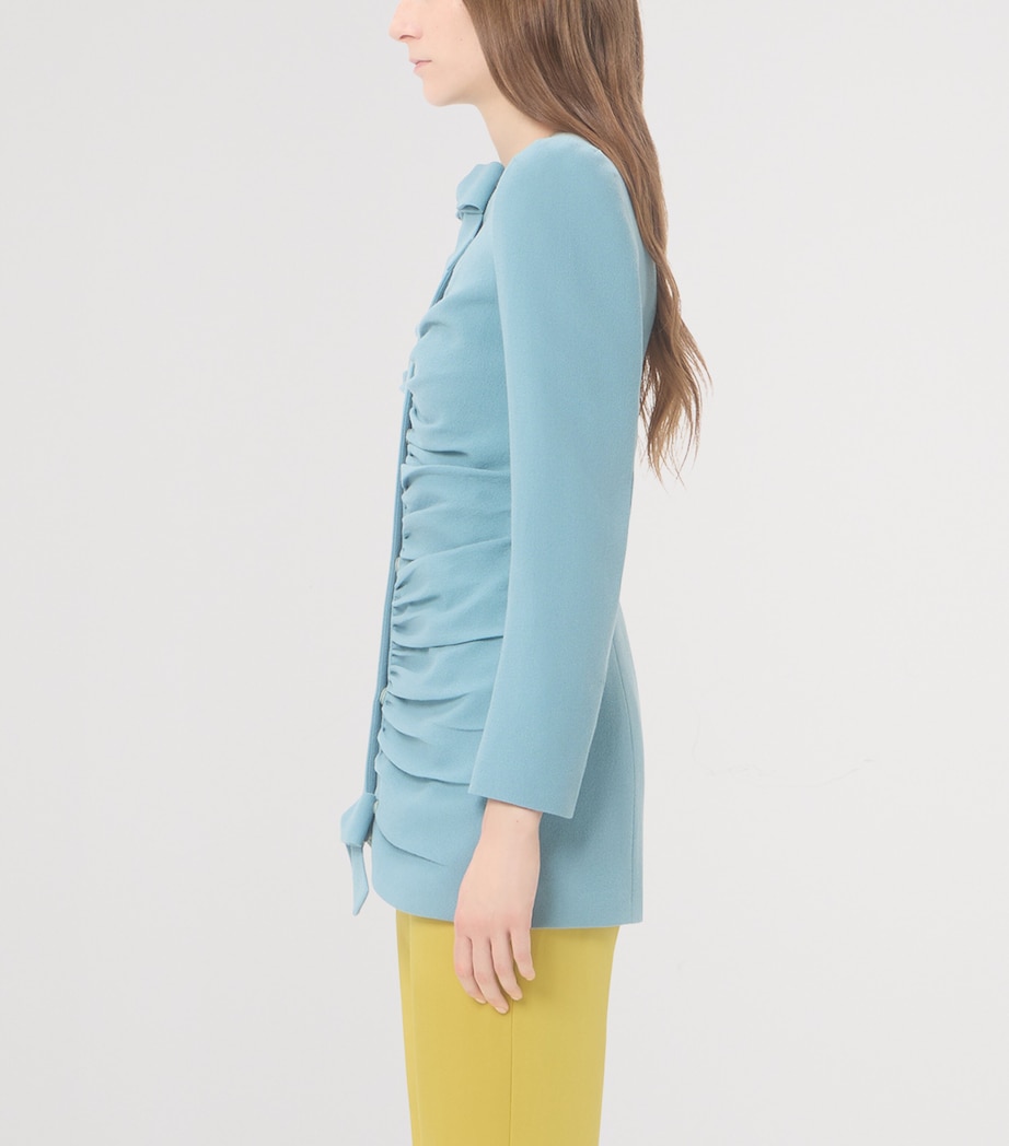 Virgin Wool Ruched Jacket FKY Image 3