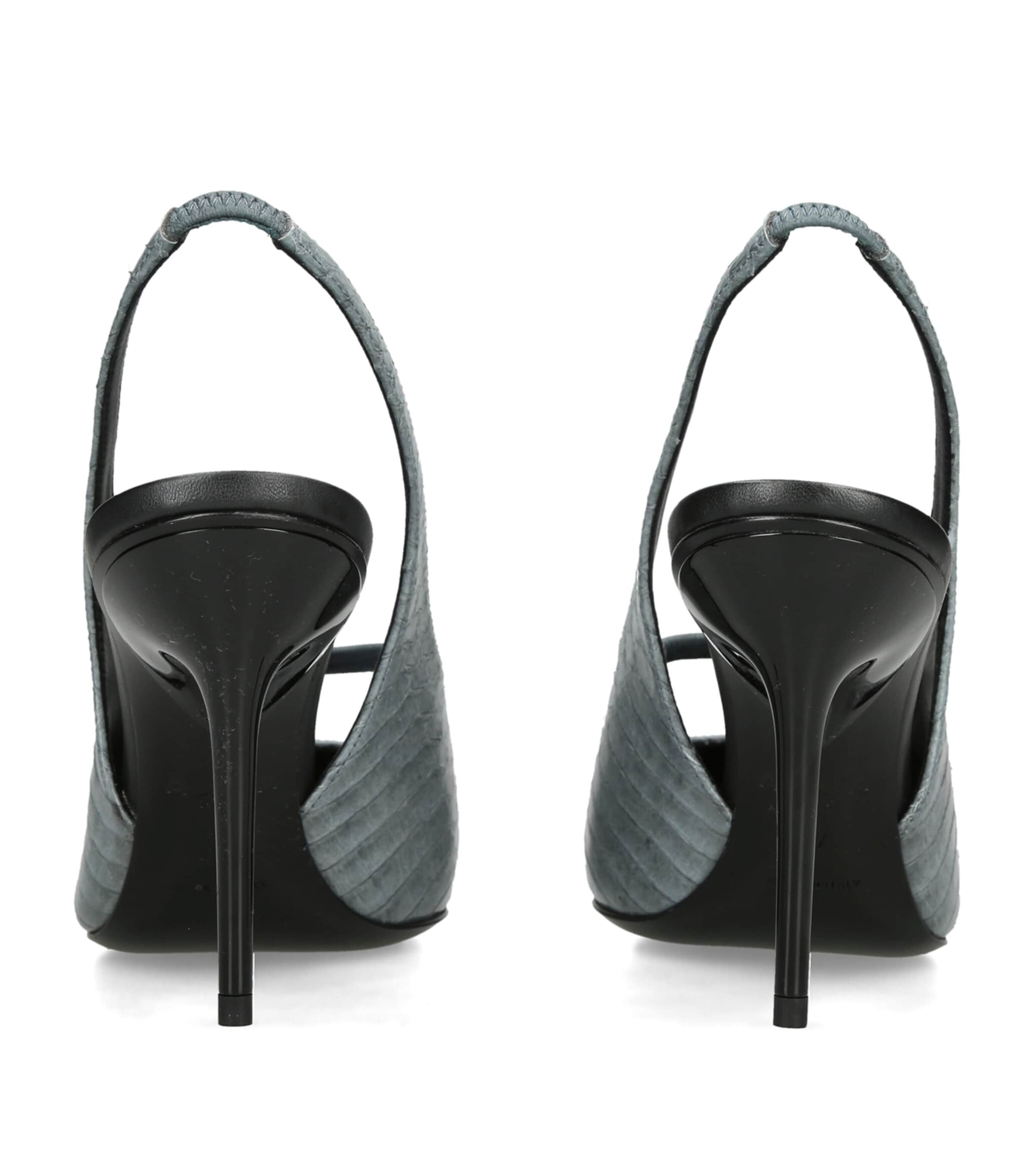 Alaïa Leather Croc-Effect Drop Slingback Pumps 90 Other Image 2