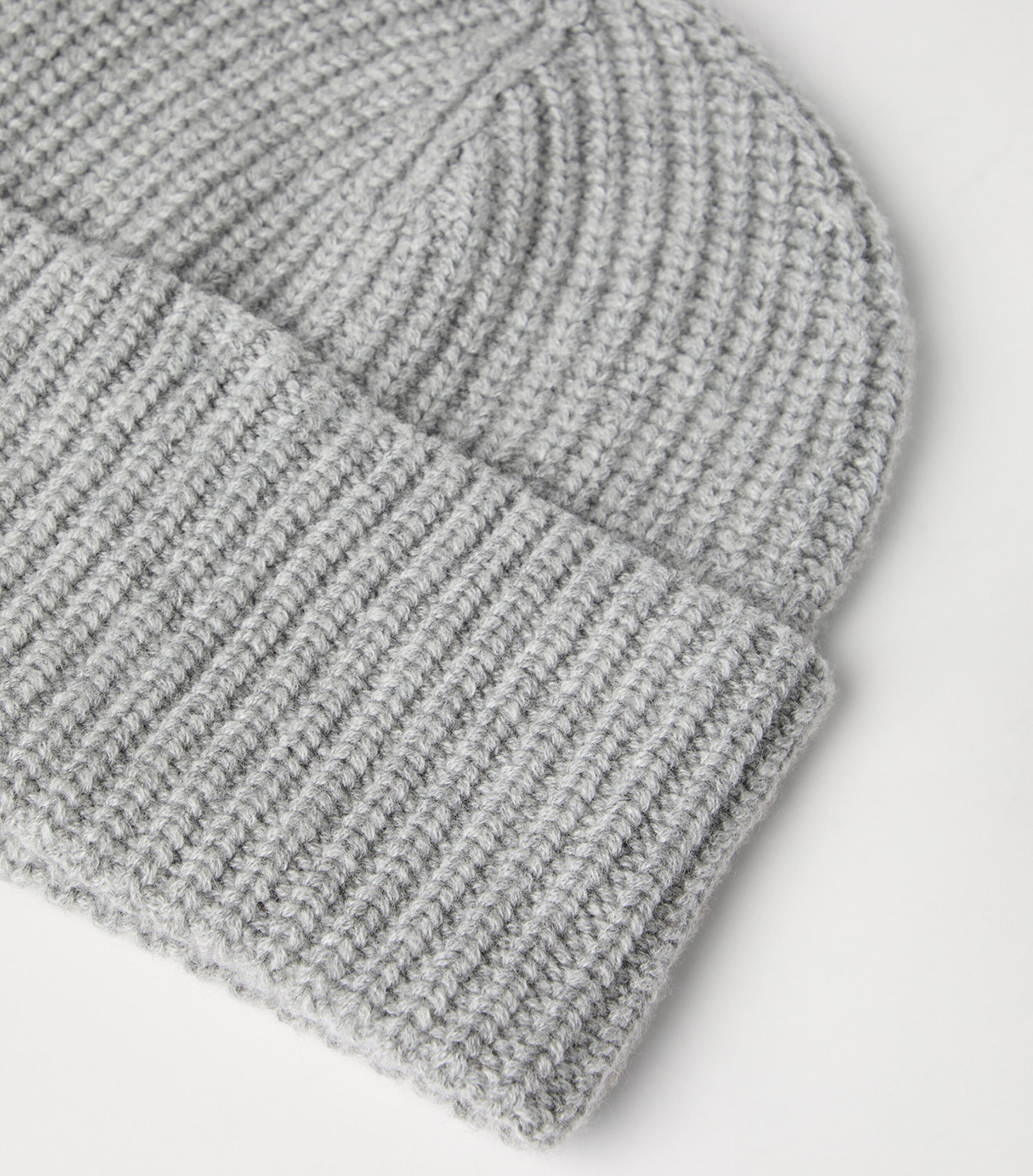 Brunello Cucinelli Grey Cashmere Rib-Knit Beanie | Harrods US