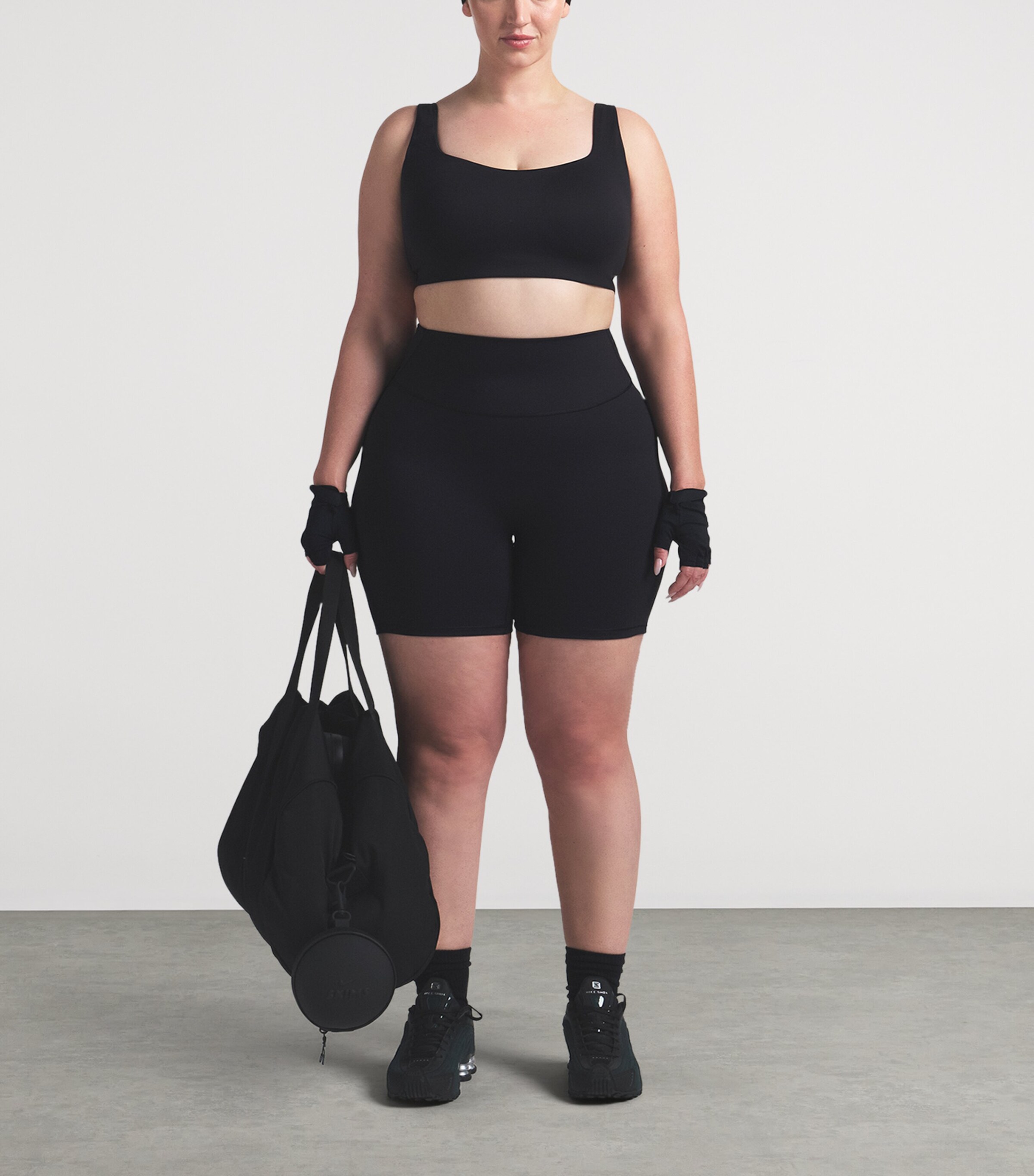 NikeSKIMS Womens NikeSKIMS Matte Sports Bra Obsidian Image 2
