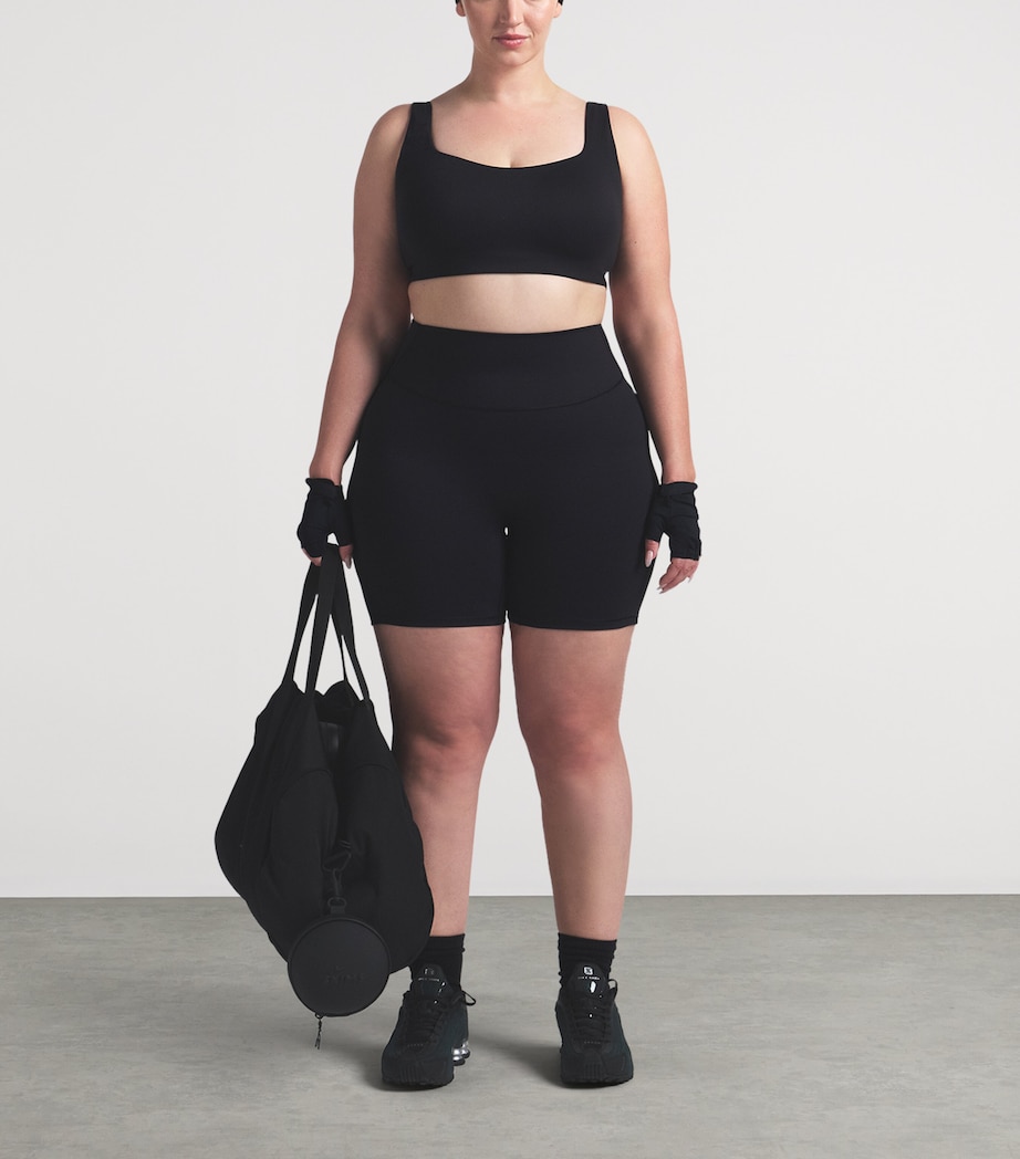 NikeSKIMS Womens NikeSKIMS Matte Sports Bra Obsidian Image 2