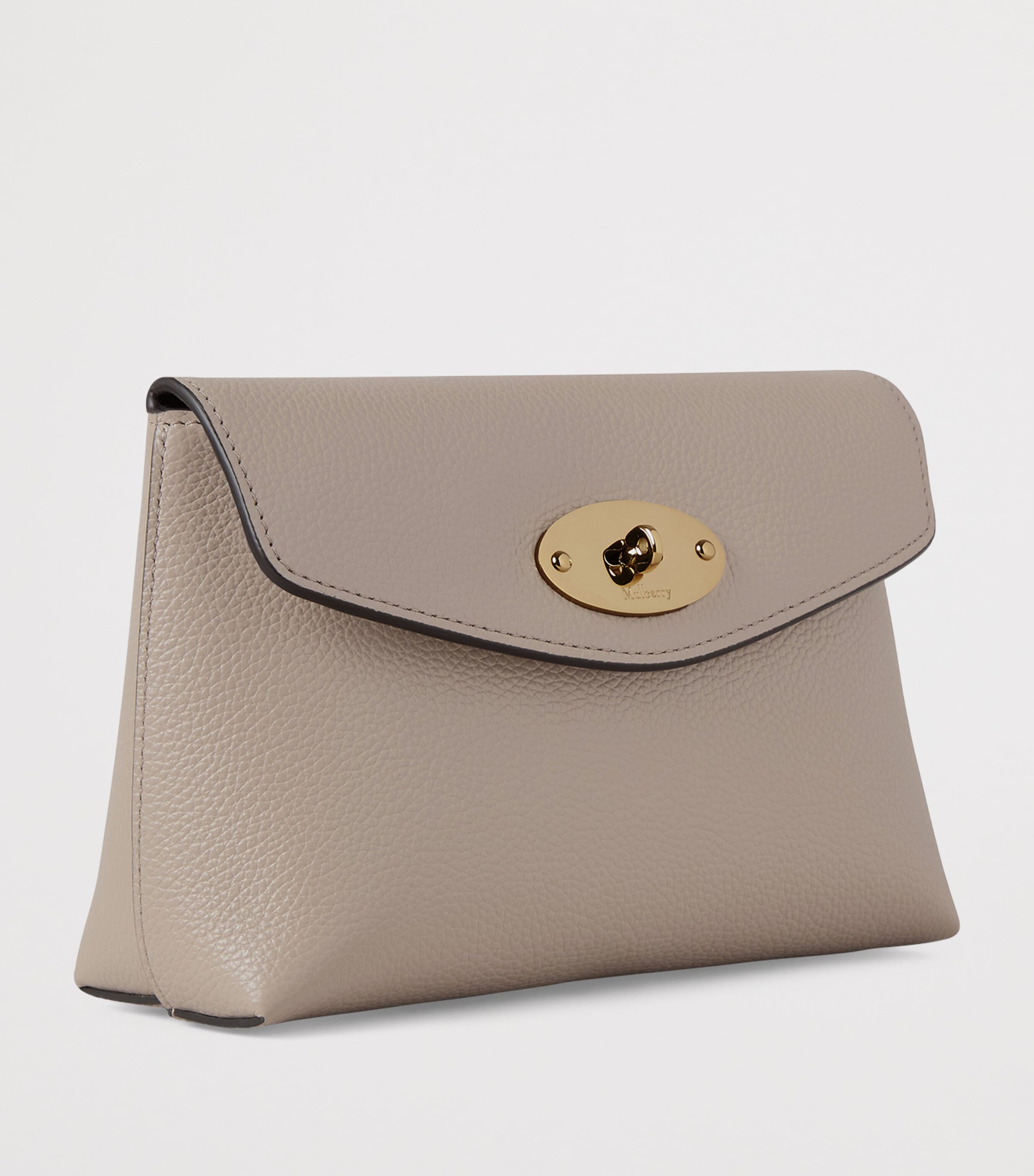 Mulberry Leather Darley Cosmetic Pouch Cashmere Taupe Image 2