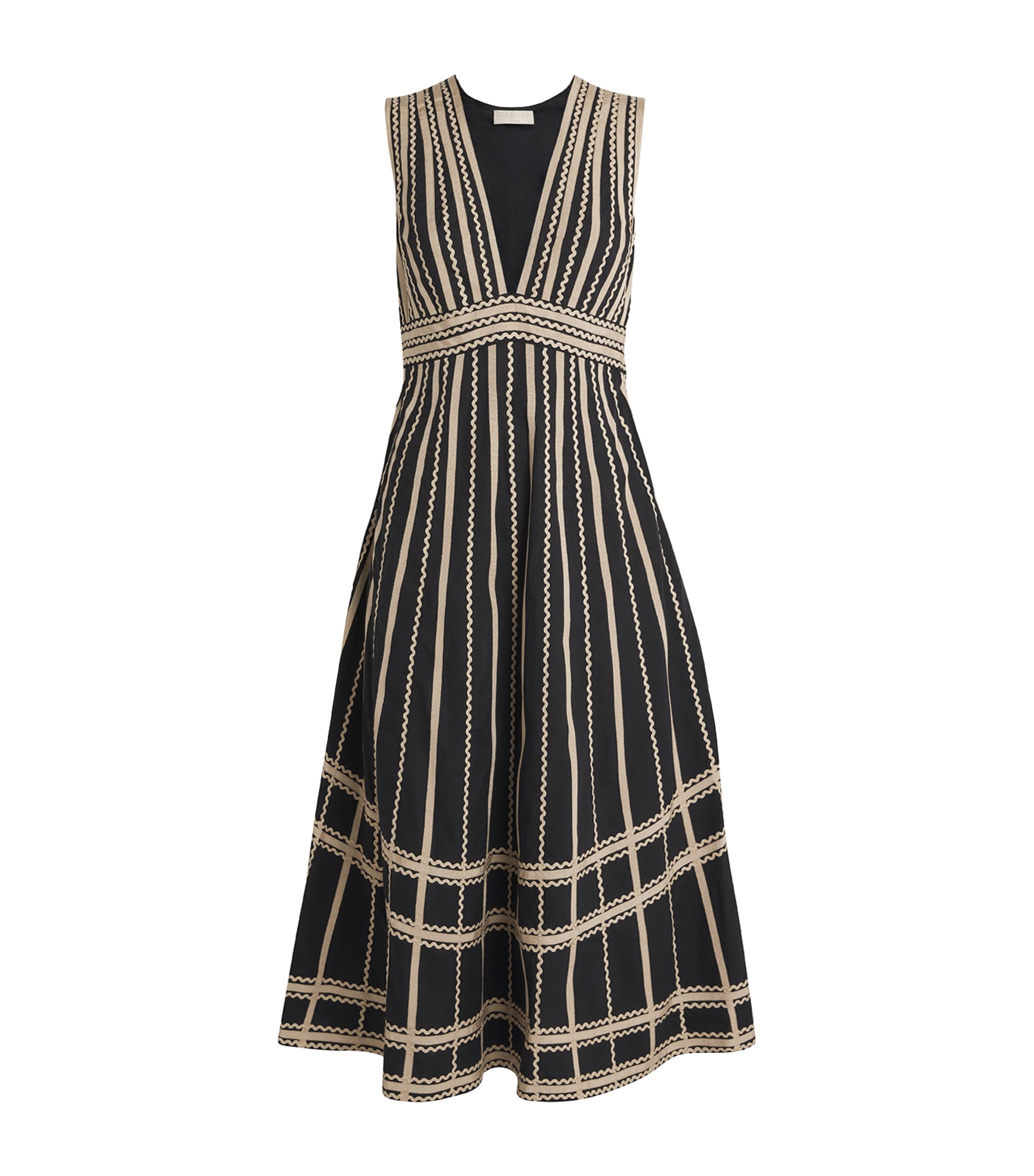Cotton Palermo Midi Dress NOIR Image 1
