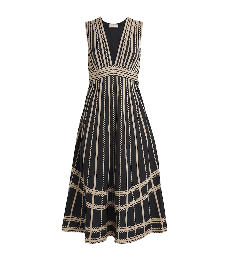 Cotton Palermo Midi Dress NOIR Image 1