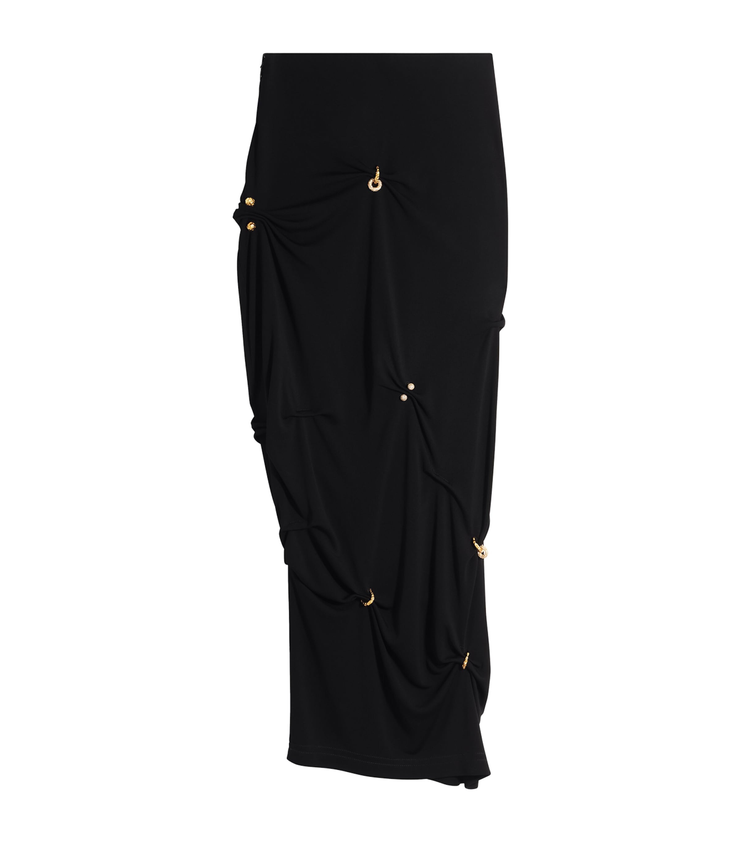 Schiaparelli Womens Pierced Pencil Skirt Black Image 1