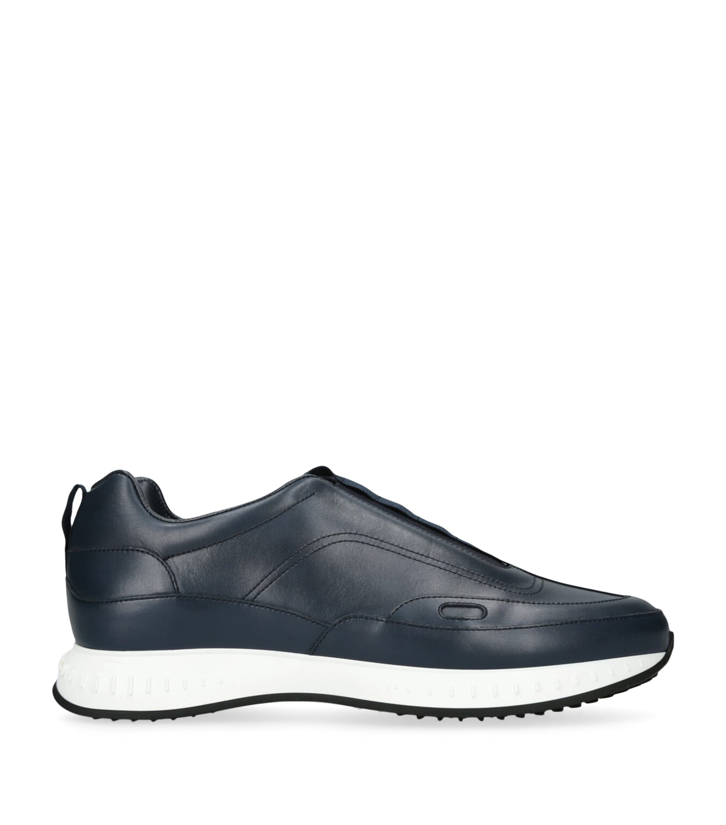 John Lobb Leather Stream Laced Sneakers In Black