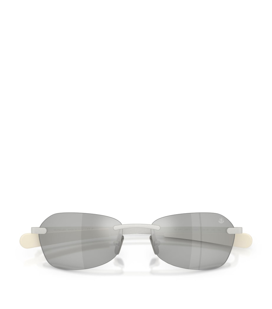 Moncler Orris Irregular Rectangle Sunglasses Silver Image 1