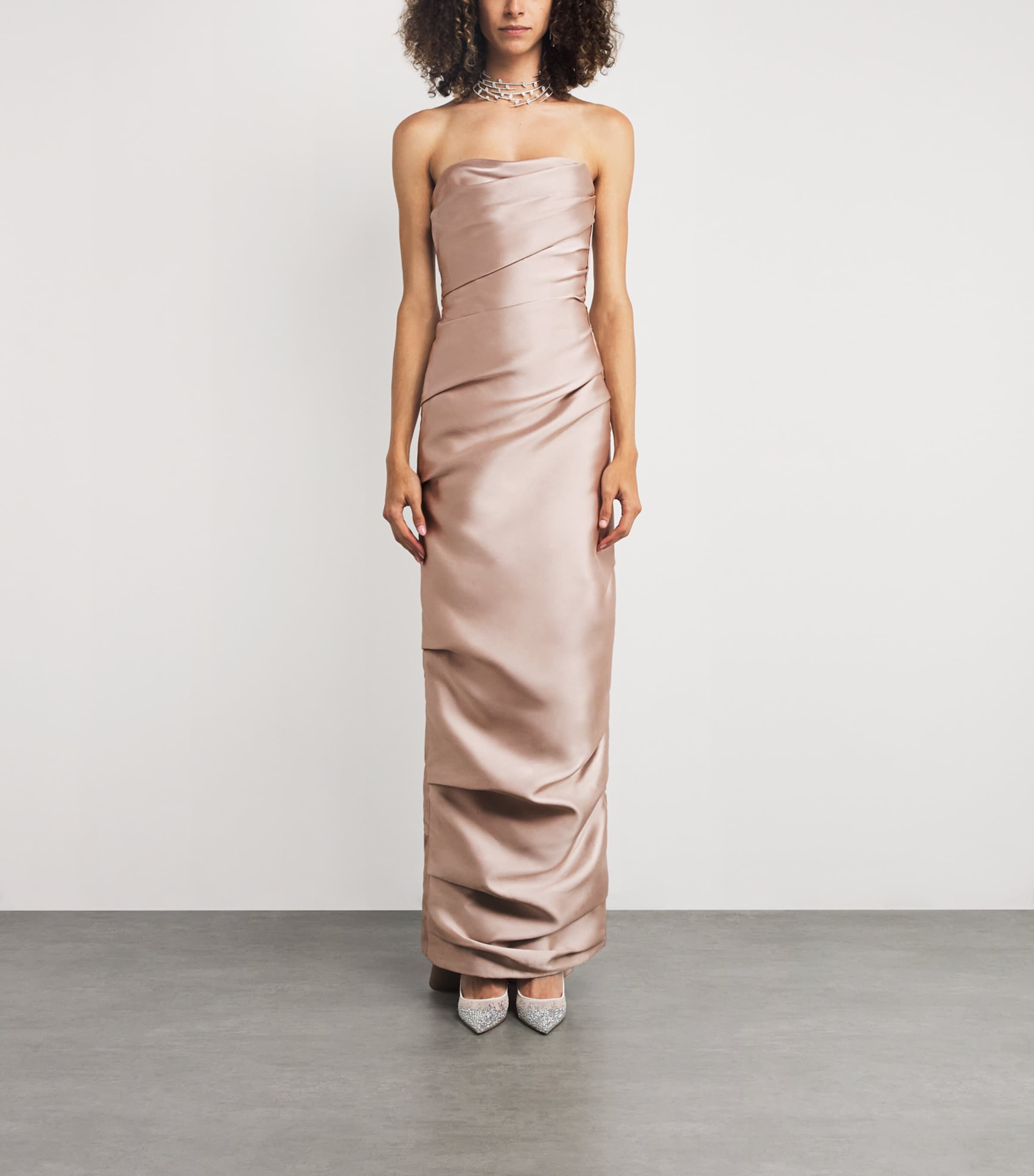 Draped Mikado Gown PINK Image 6