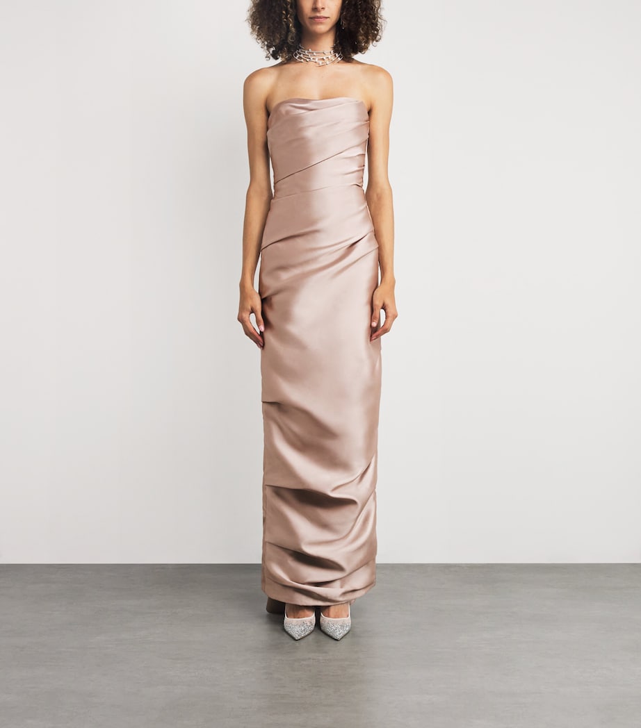 Draped Mikado Gown PINK Image 6