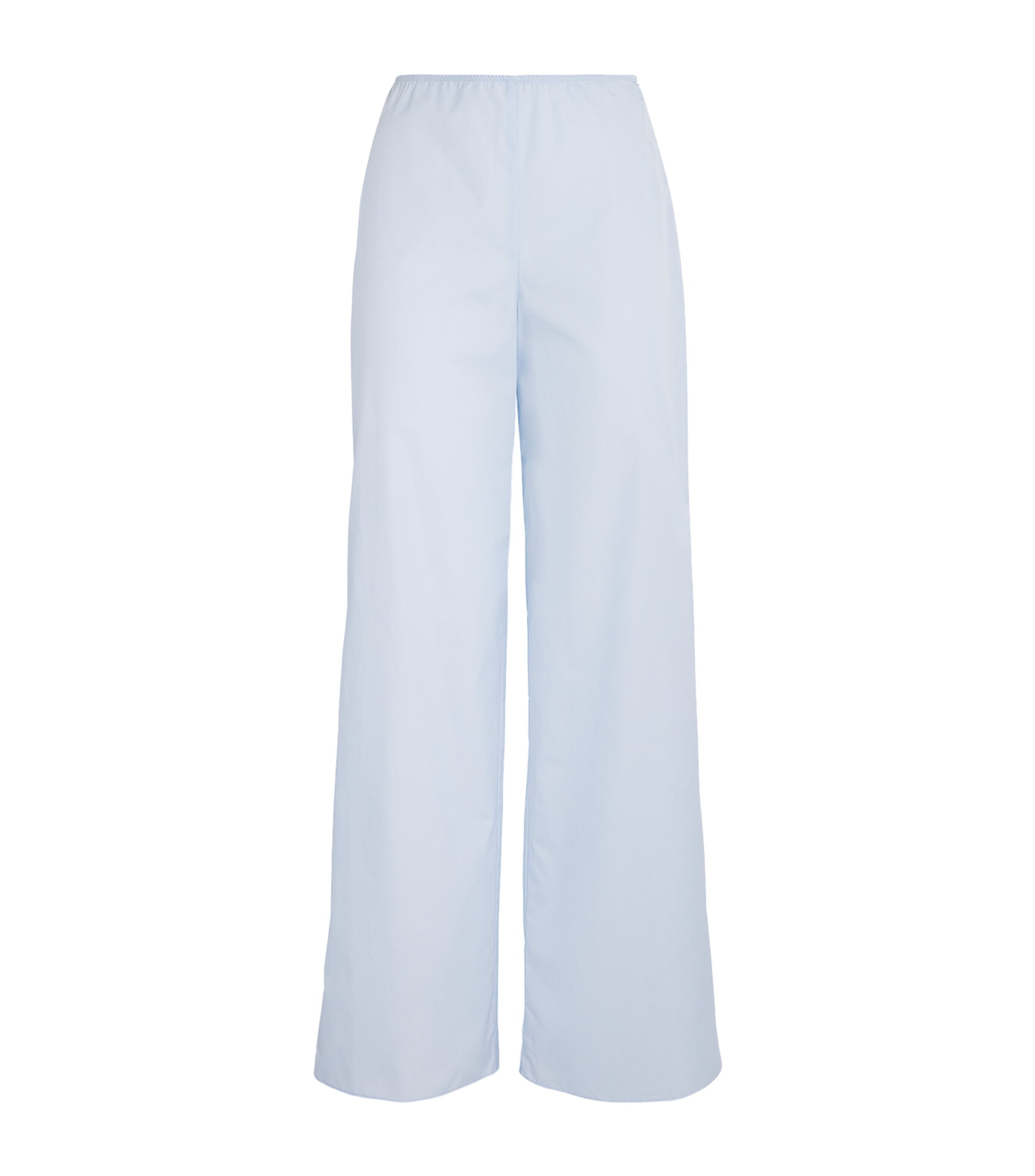 Liberowe Womens Cotton Poplin Pajama Trousers Pale Blue Image 1