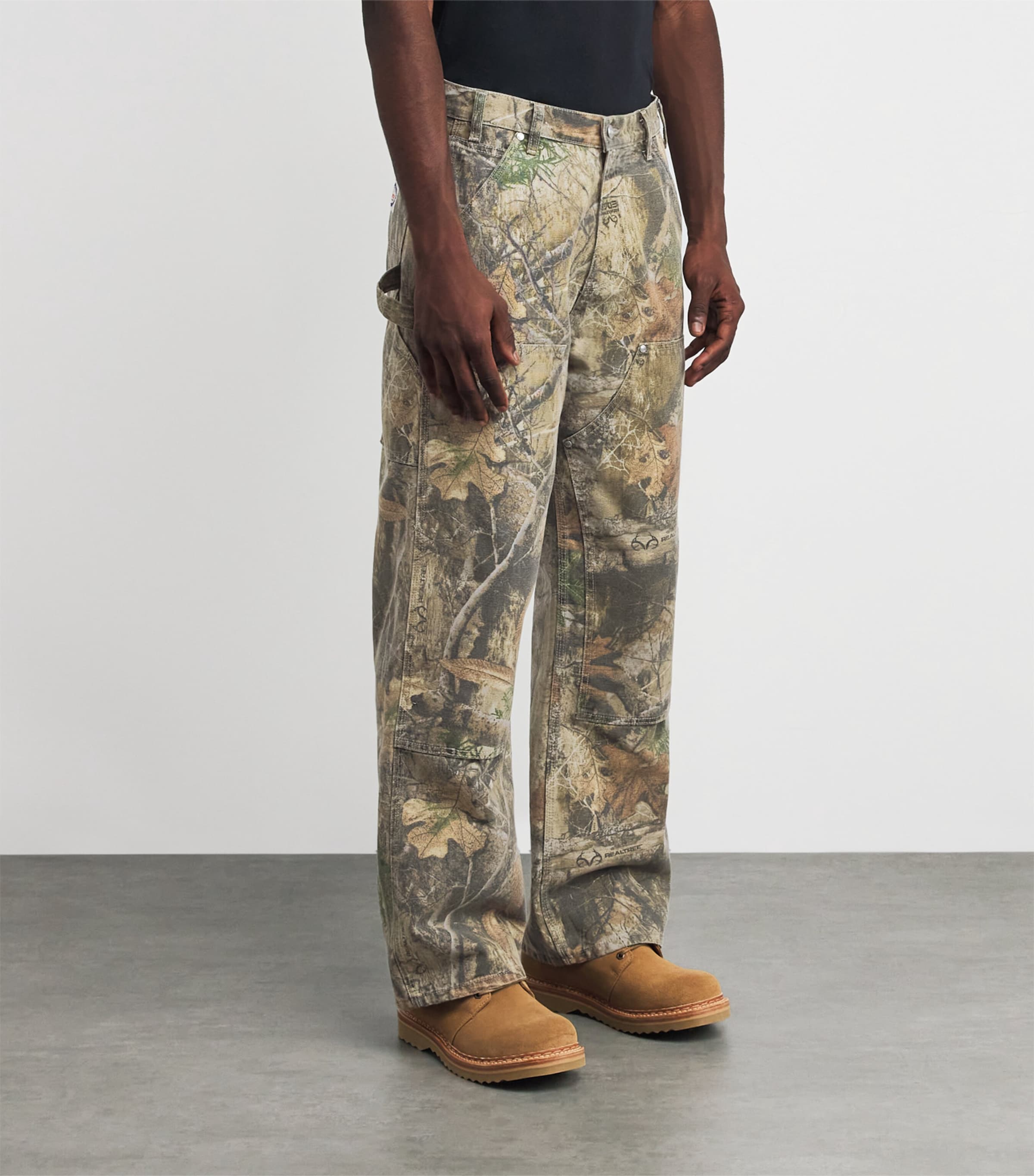 Realtree Camouflage Double-Knee Carpenter Trousers MOSSY OAK STONE Image 3