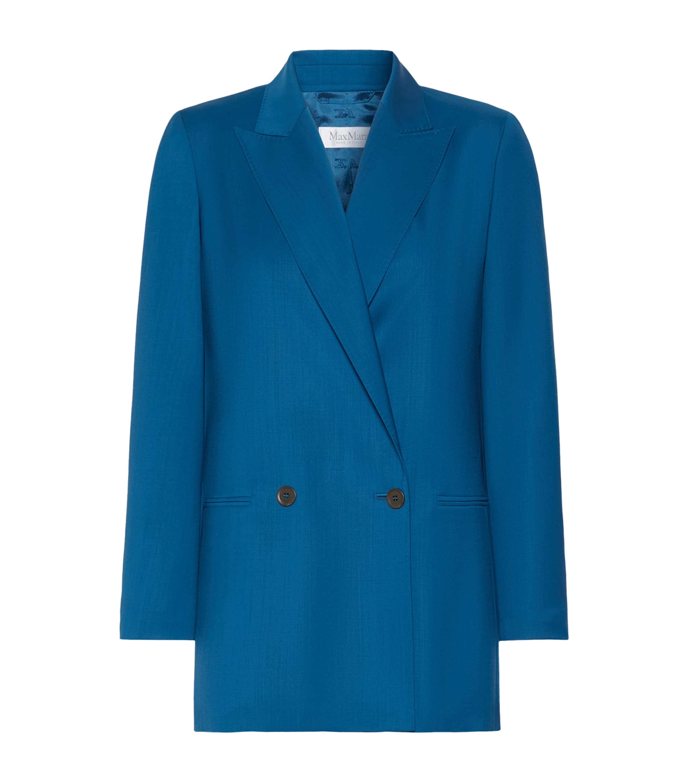 Max Mara Womens Virgin Wool Blazer Navy Image 1