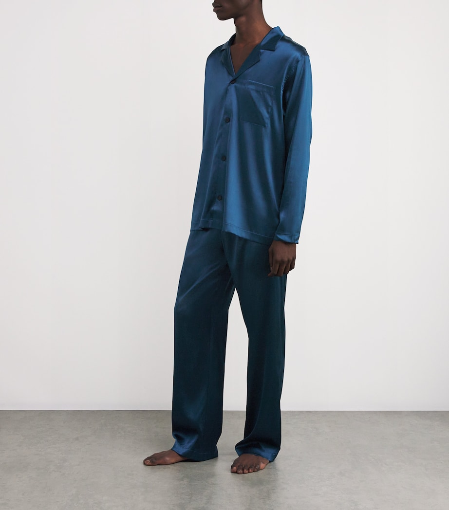 Stretch-Silk Selection Pyjama Set 071652 MYSTIC BLUE Image 2