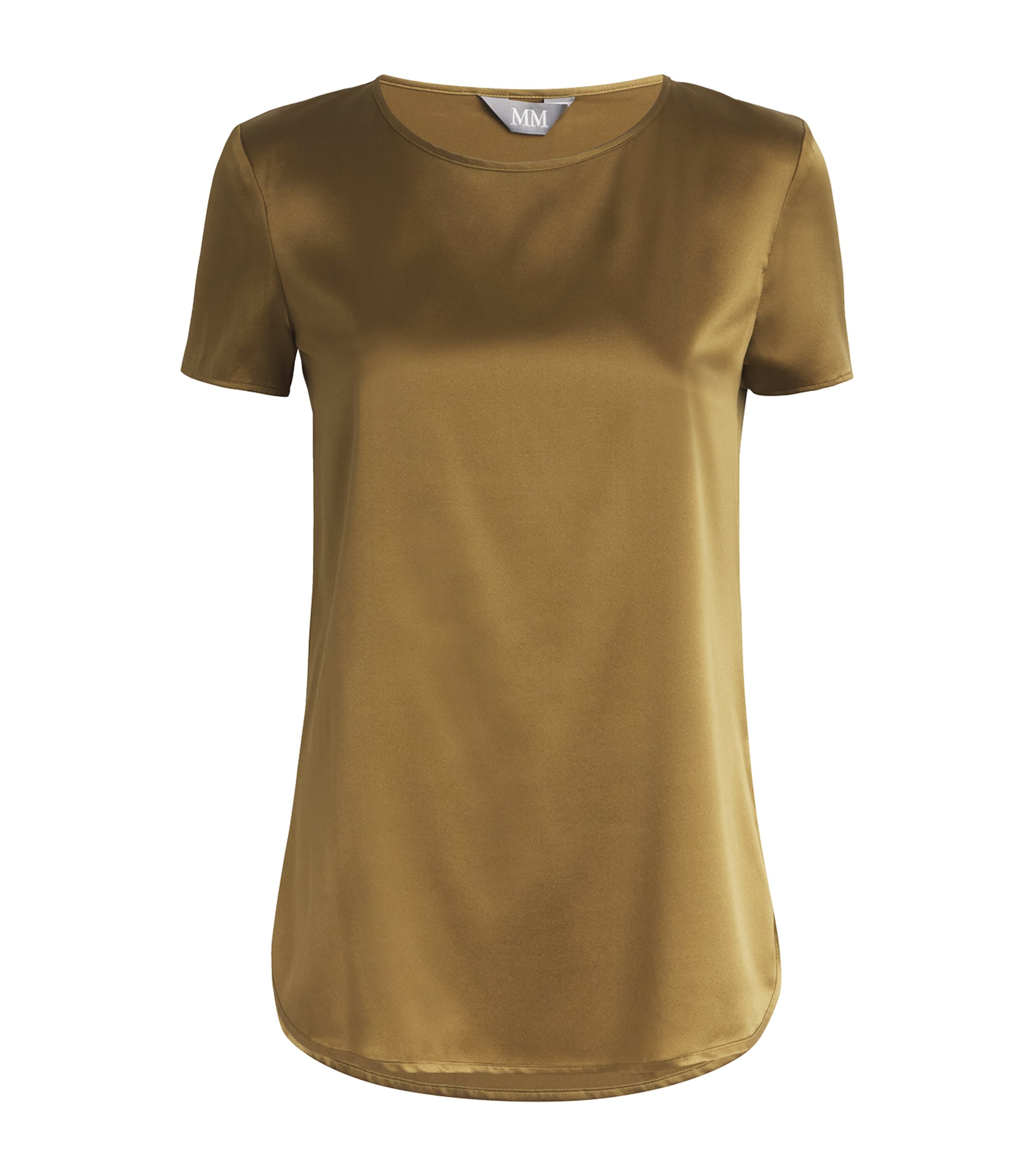 Mm Max Mara Silk T-shirt In Green
