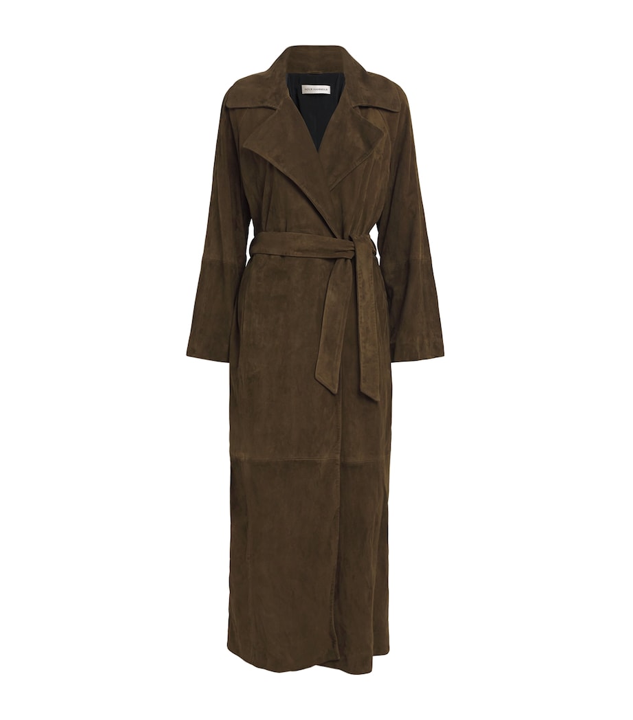 Suede Althea Coat DEEP OLIVE Image 1