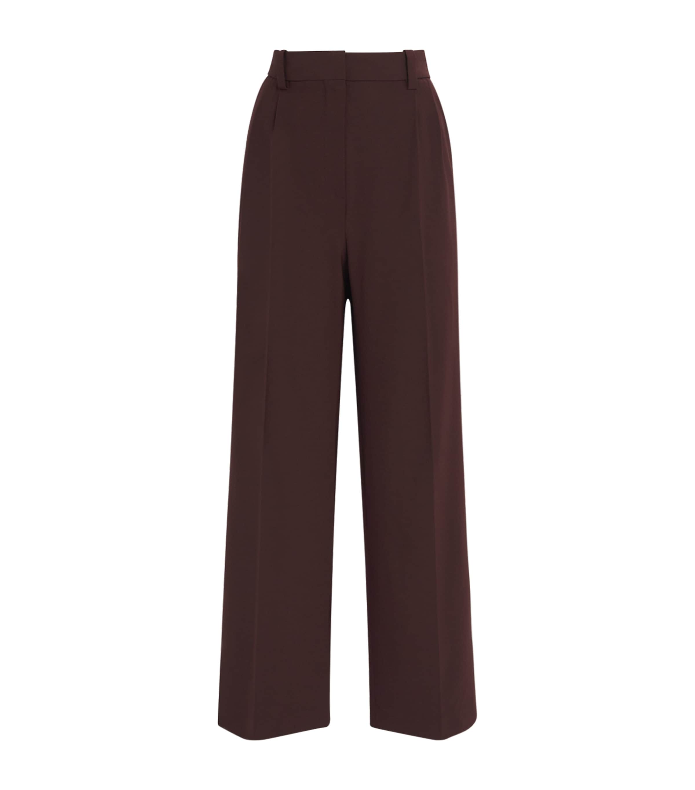 Maje Wool-blend Tailored Trousers In Red
