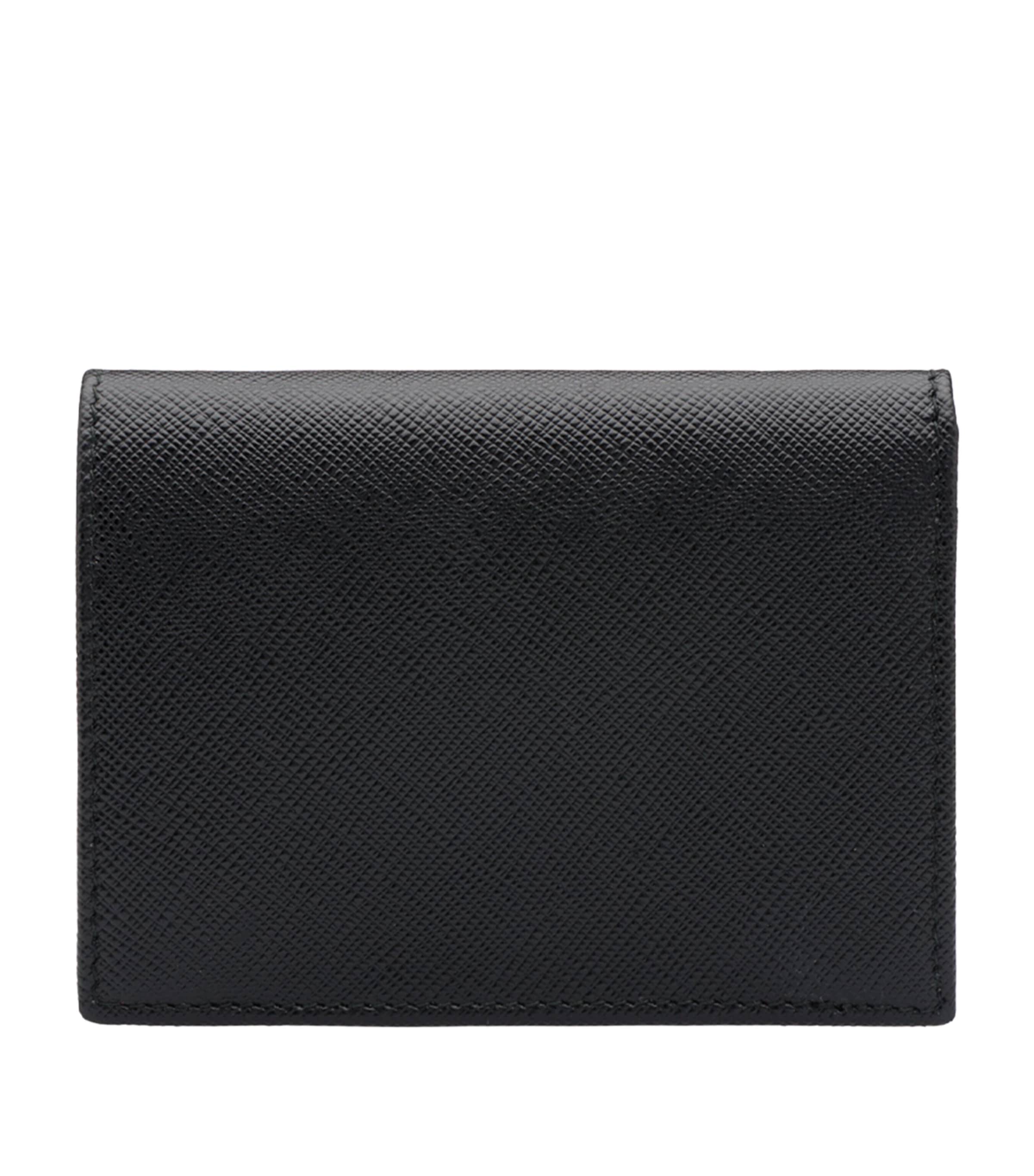 Small Saffiano Leather Bifold Wallet F061H Image 4