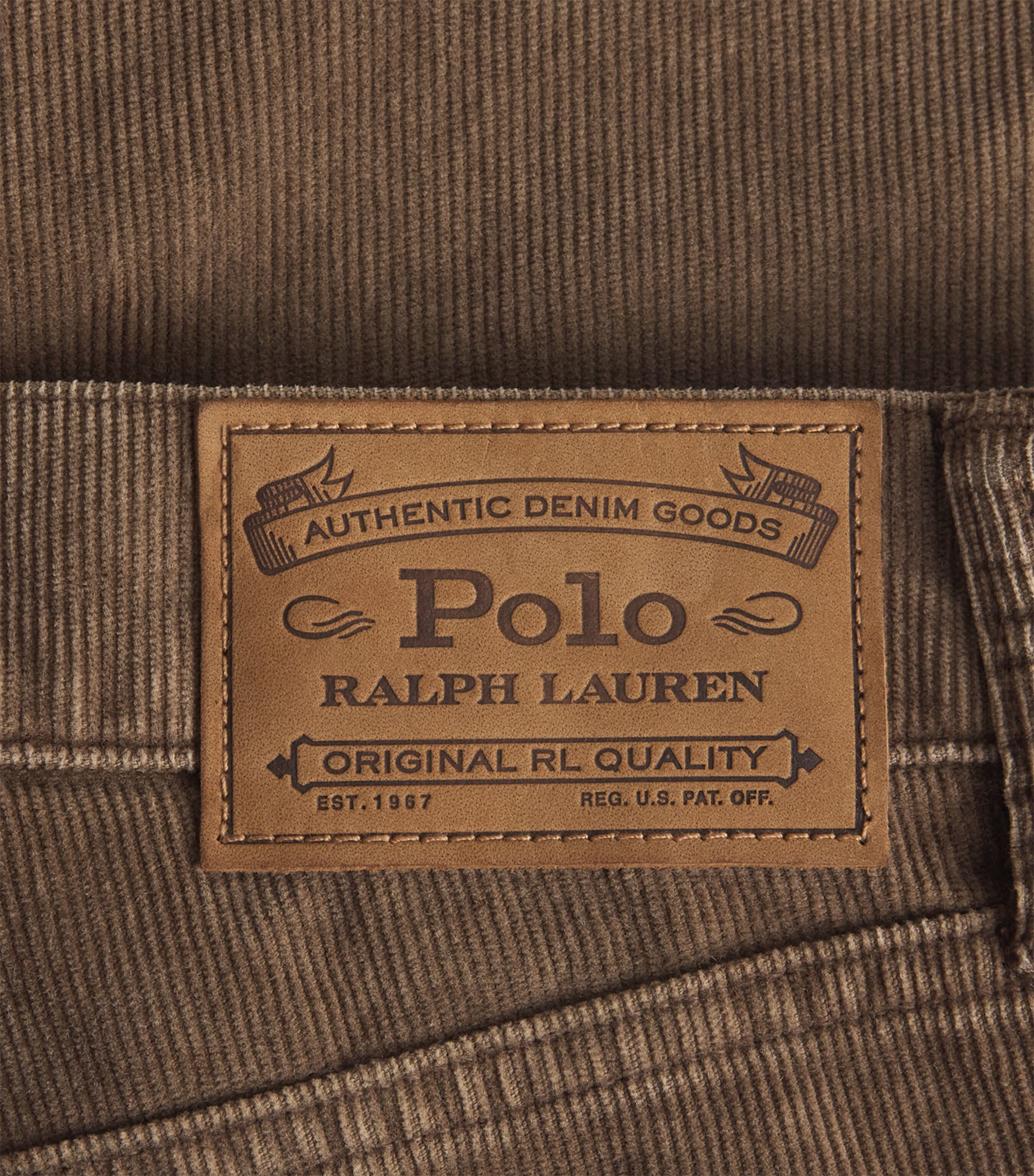 Cotton Corduroy Straight Fit Trousers BROWN SOFT FADE Image 5